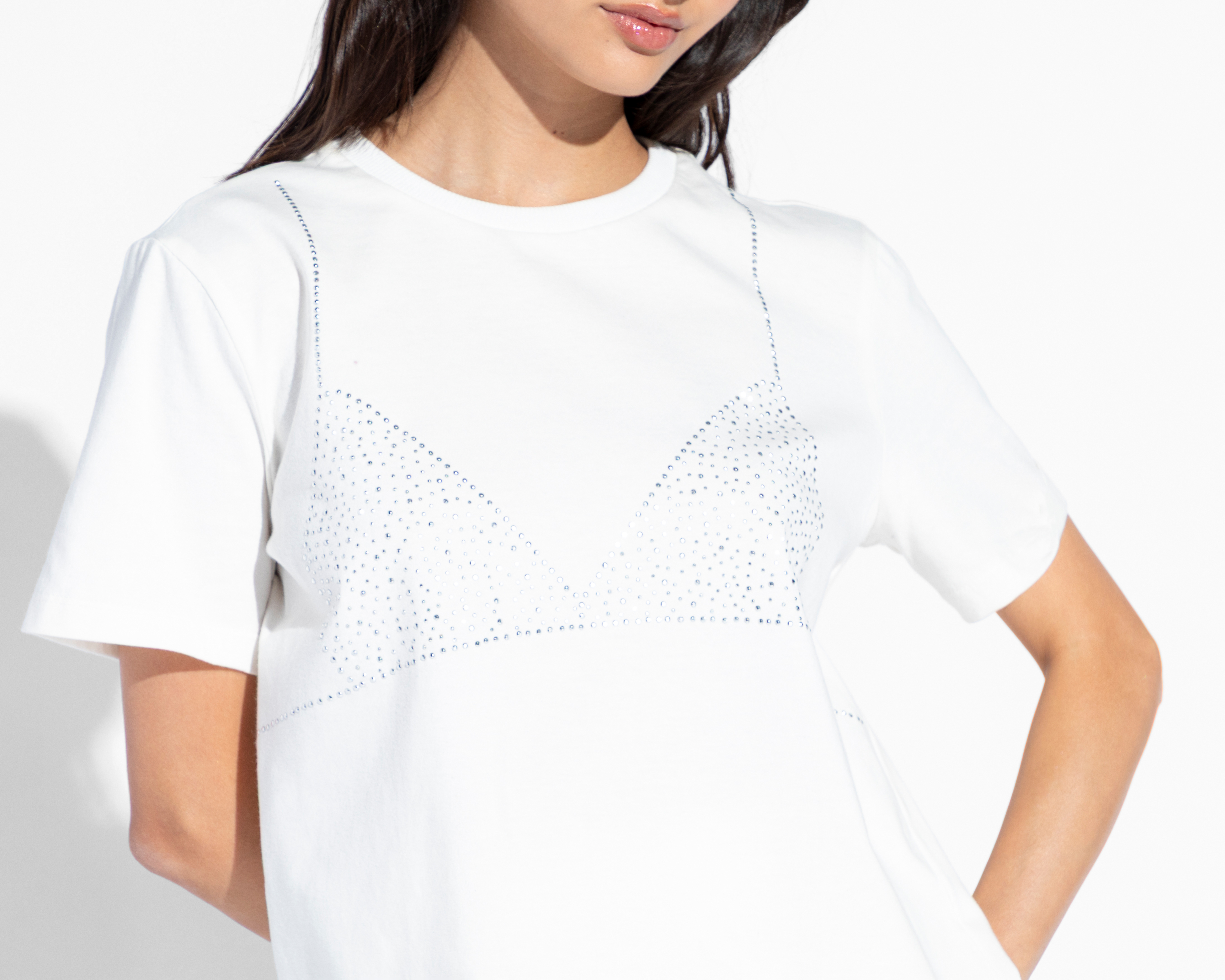 Foto 5 pulgar | Foto 4 | Playera Blanca Strona para Mujer