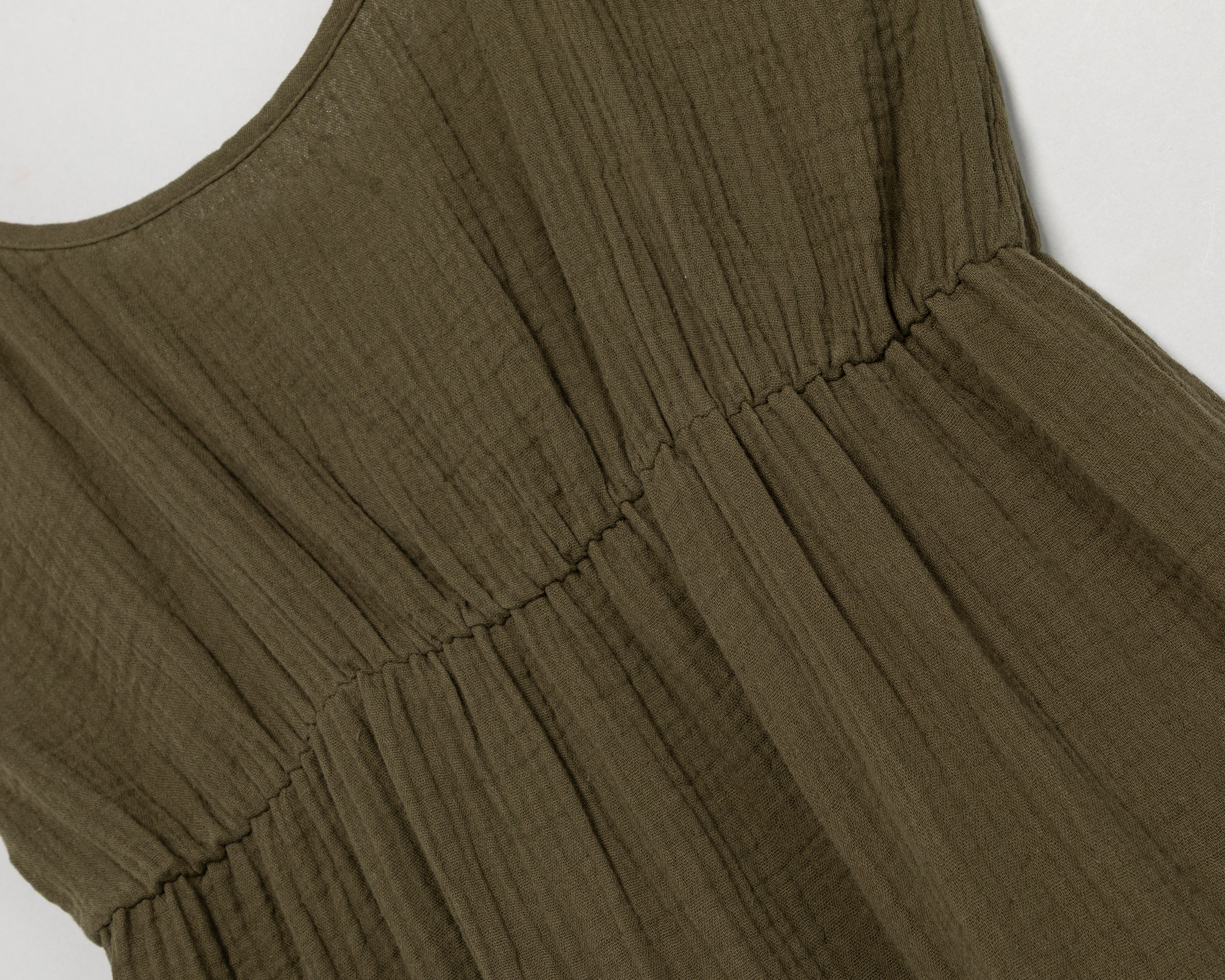 Foto 4 pulgar | Foto 3 | Vestido Casual Refill de Algodón Verde de Tirantes para Mujer