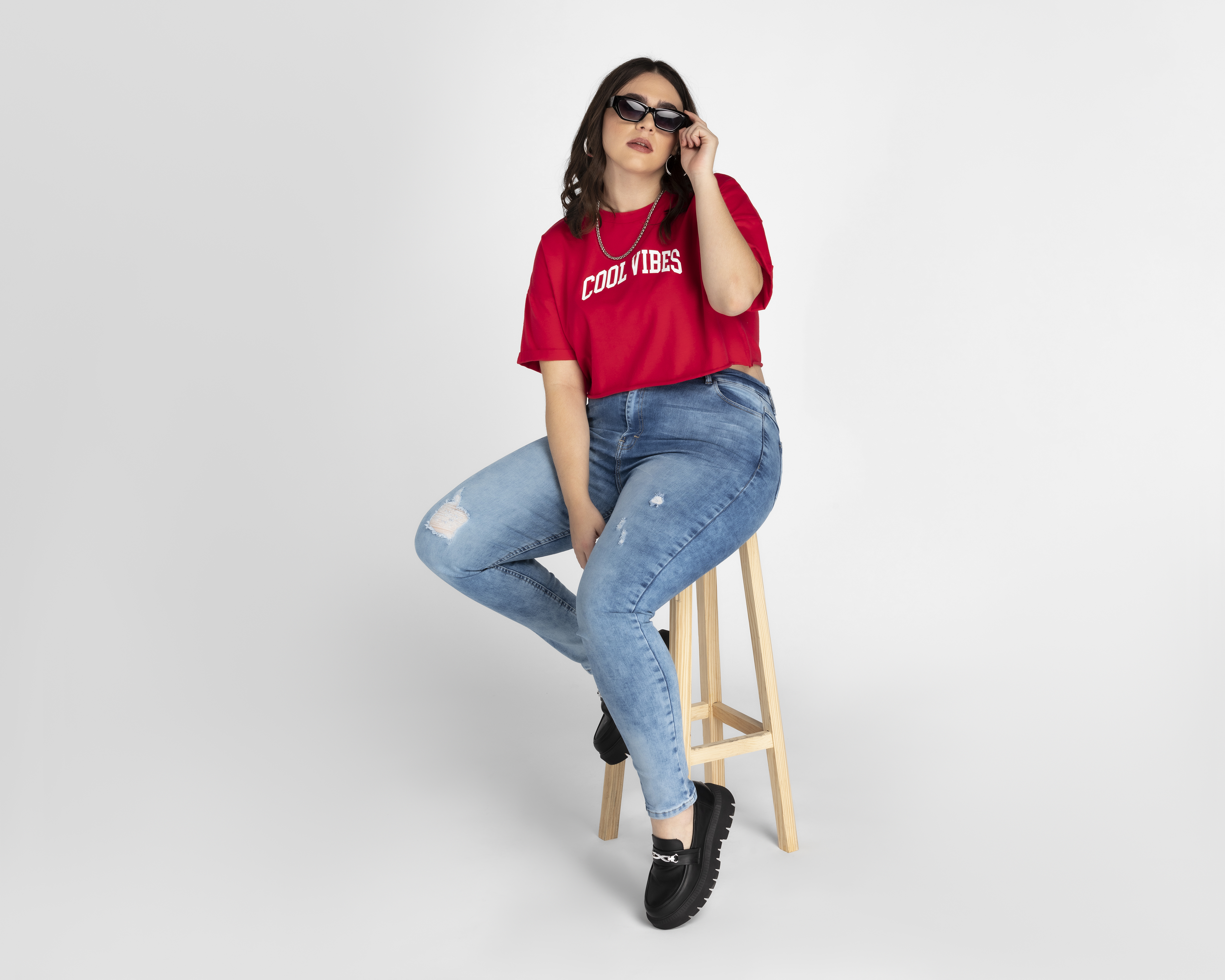 Foto 5 | Foto 5 | Crop Top Refill Manga Corta con Estampado