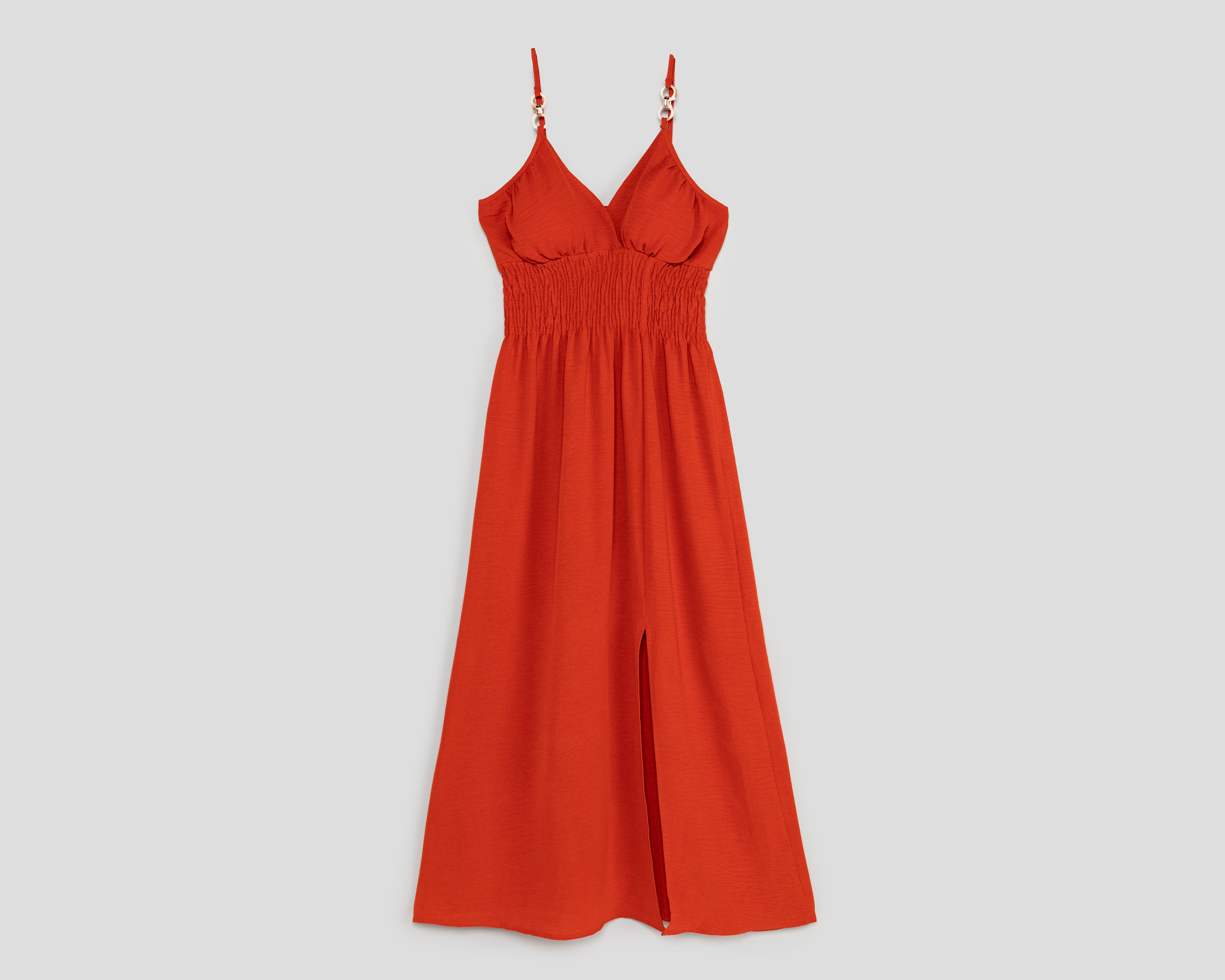 Vestido de Playa Rio Beach Rojo Largo con Tirantes para Mujer