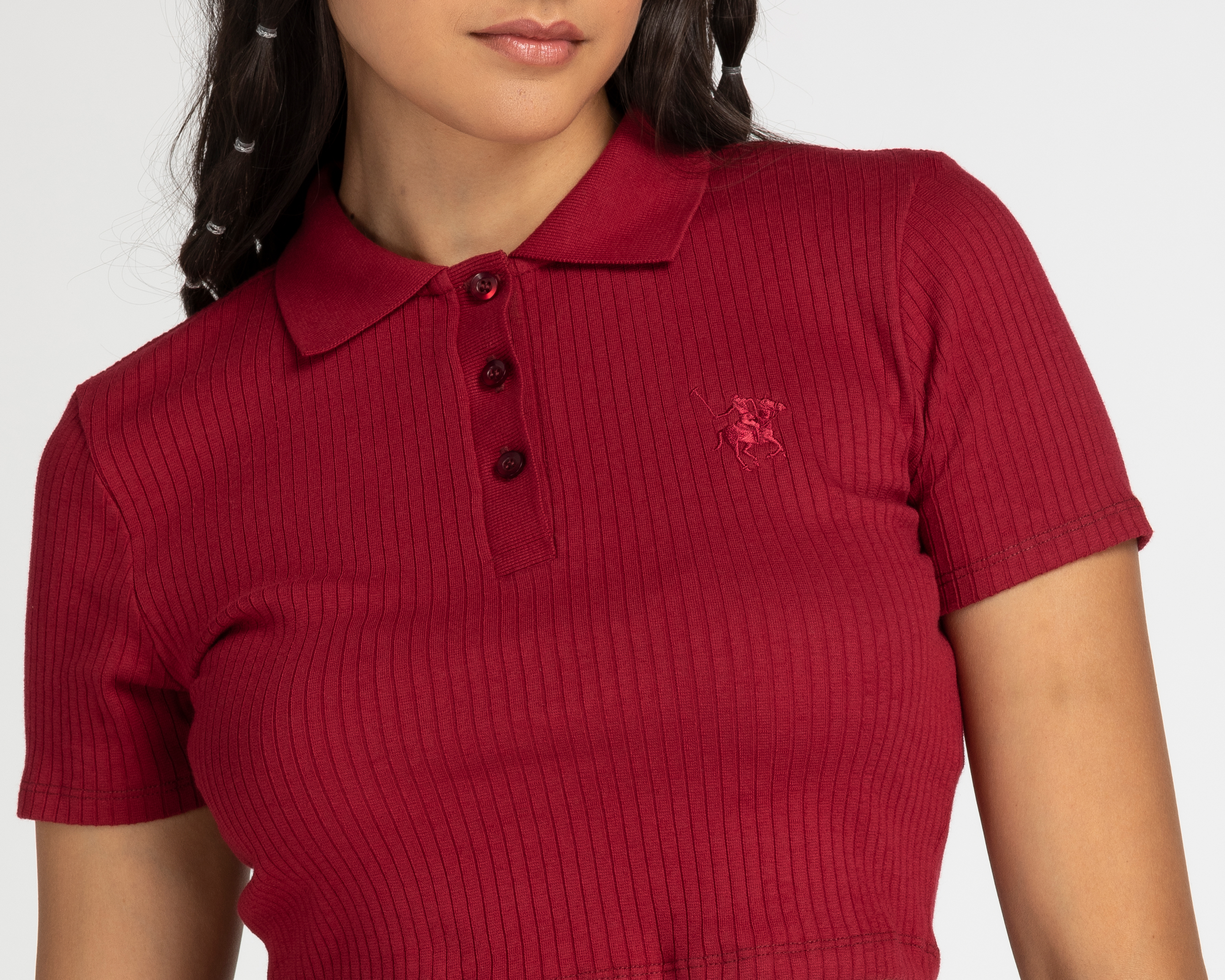 Foto 5 pulgar | Foto 4 | Playera York Team Polo Club Manga Corta Vino