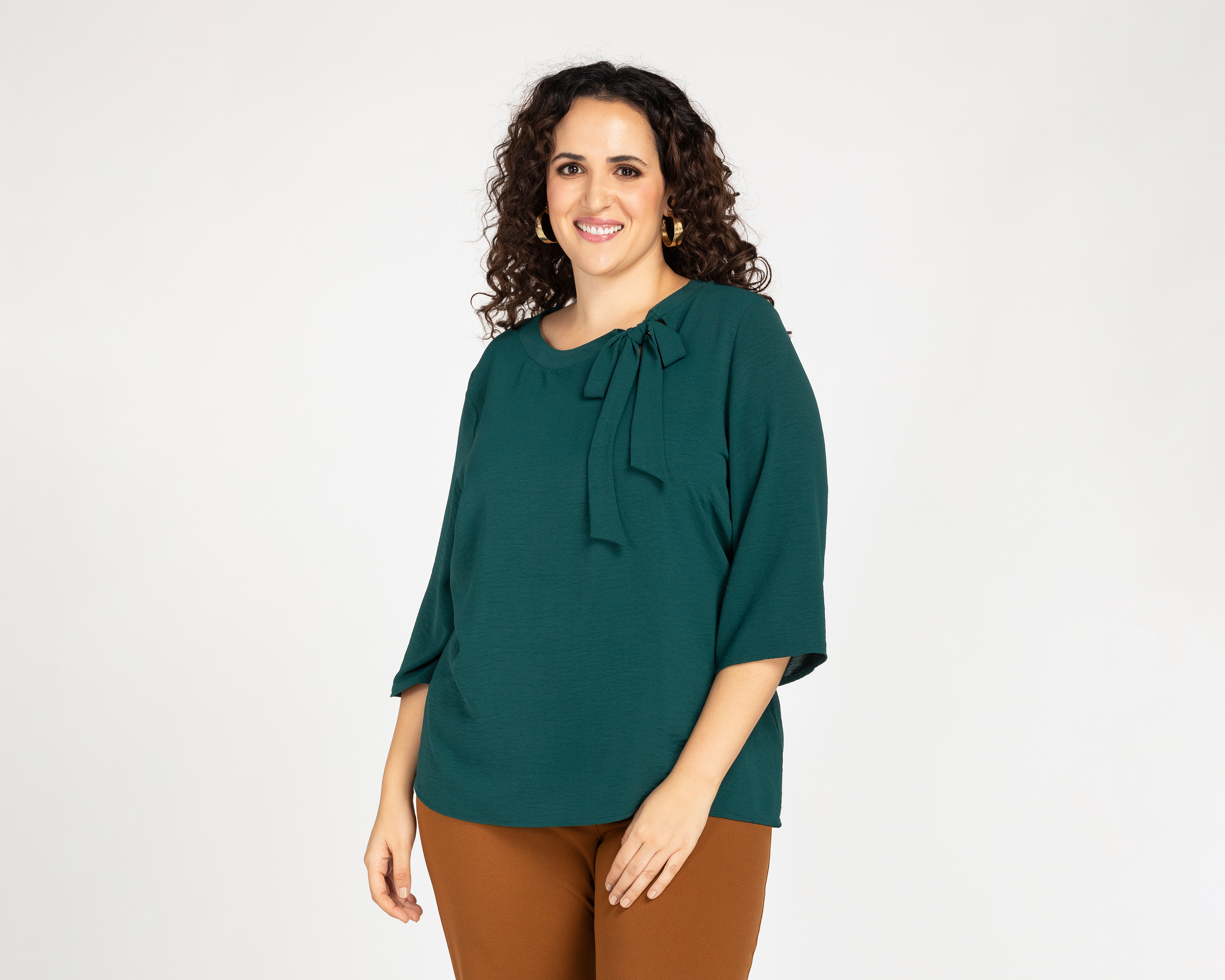 Foto 5 pulgar | Foto 4 | Blusa Sahara Manga 3/4 Cuello Redondo