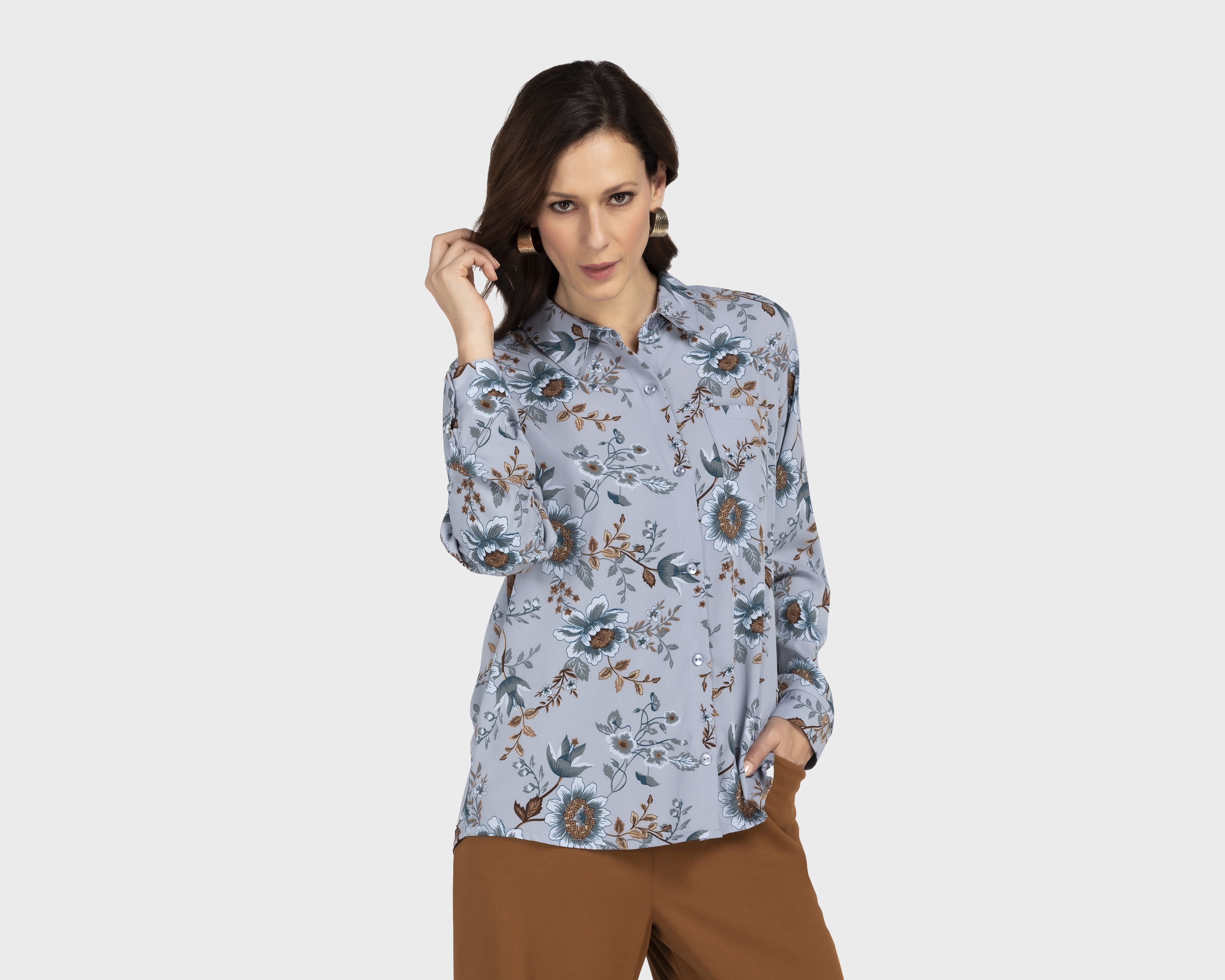 Blusa Sahara Manga Larga Estampado Floral