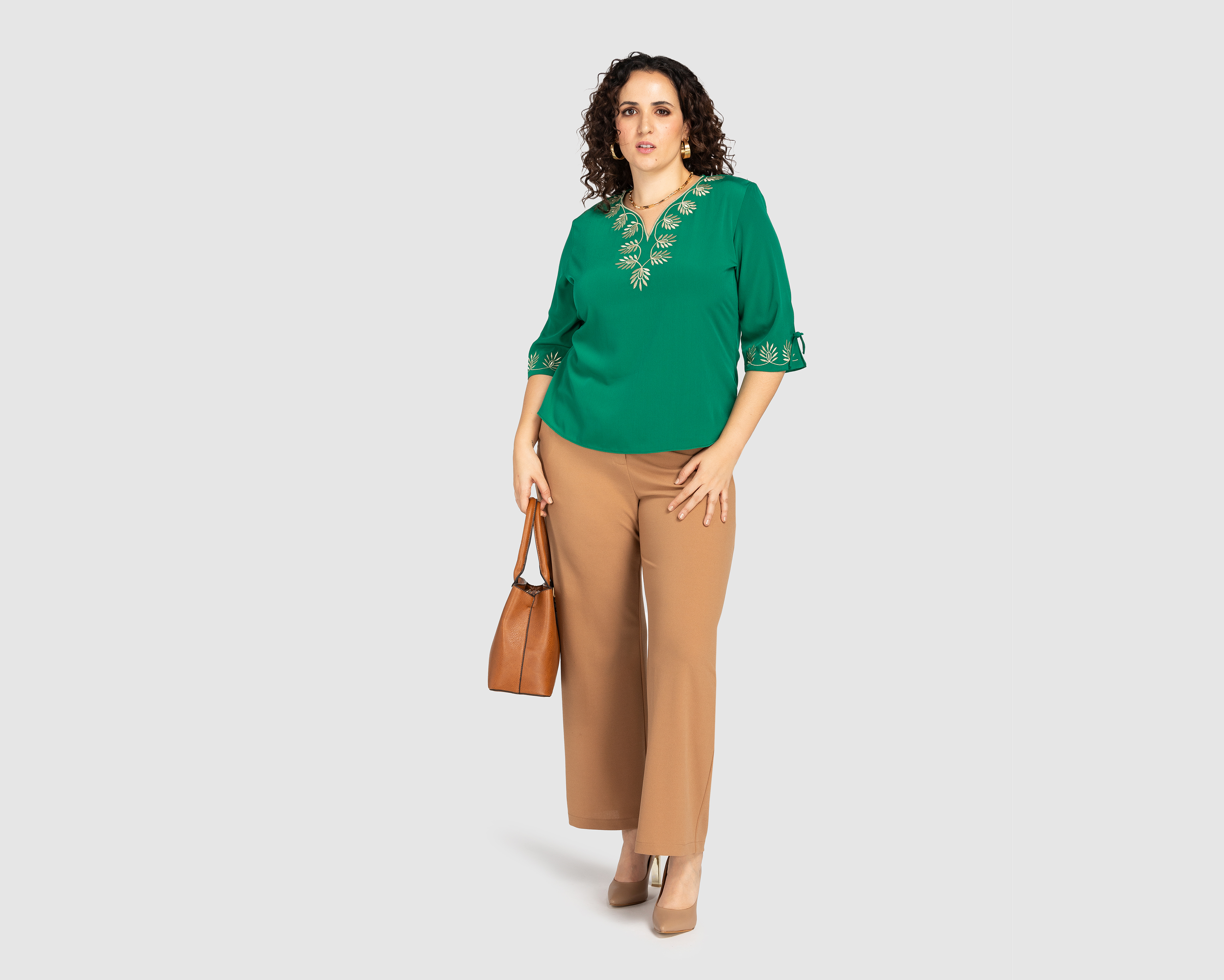 Foto 6 pulgar | Foto 5 | Blusa Paloma Manga 3/4 con Bordado