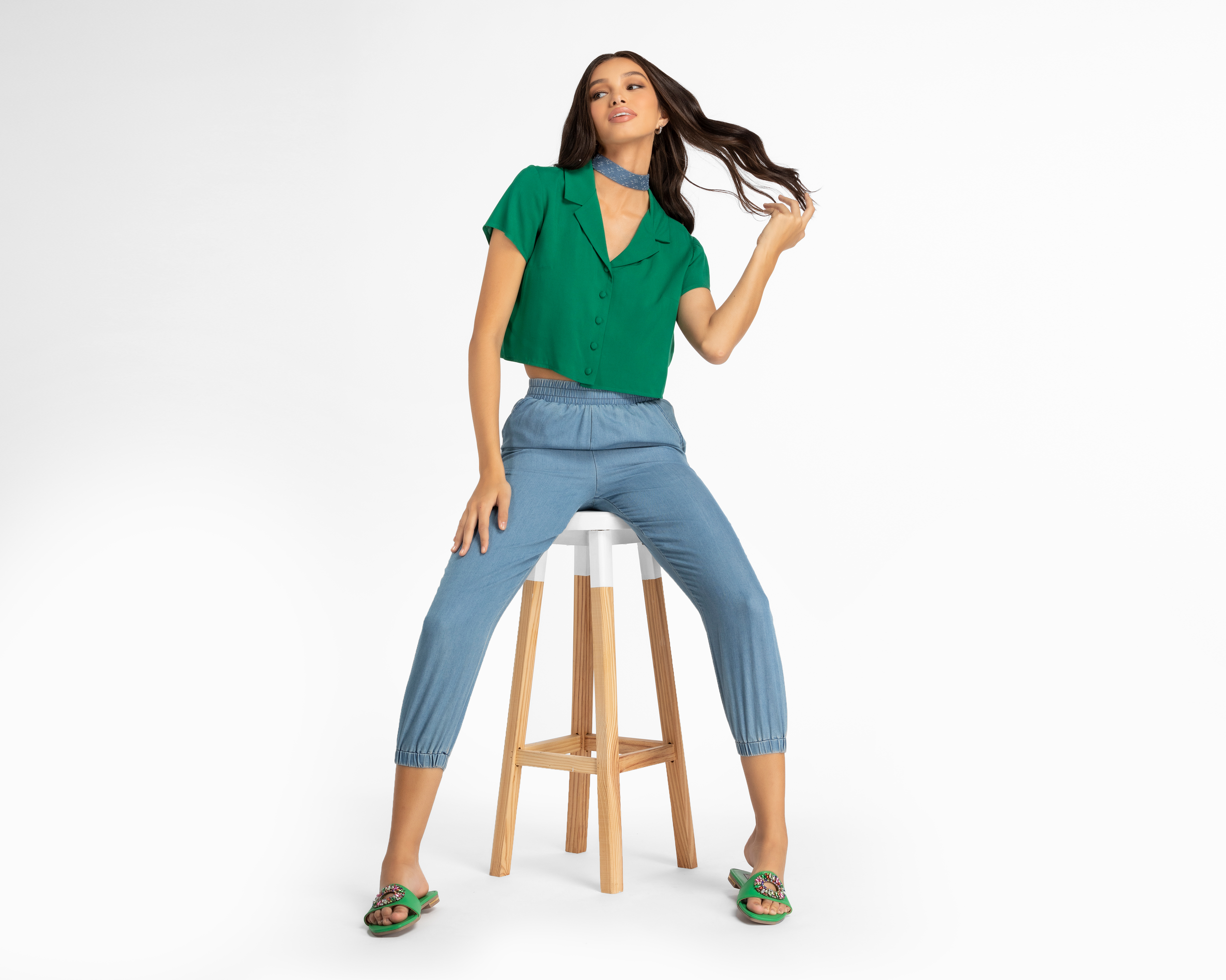 Foto 2 | Foto 2 | Blusa Refill con Cuello Americano y Botones