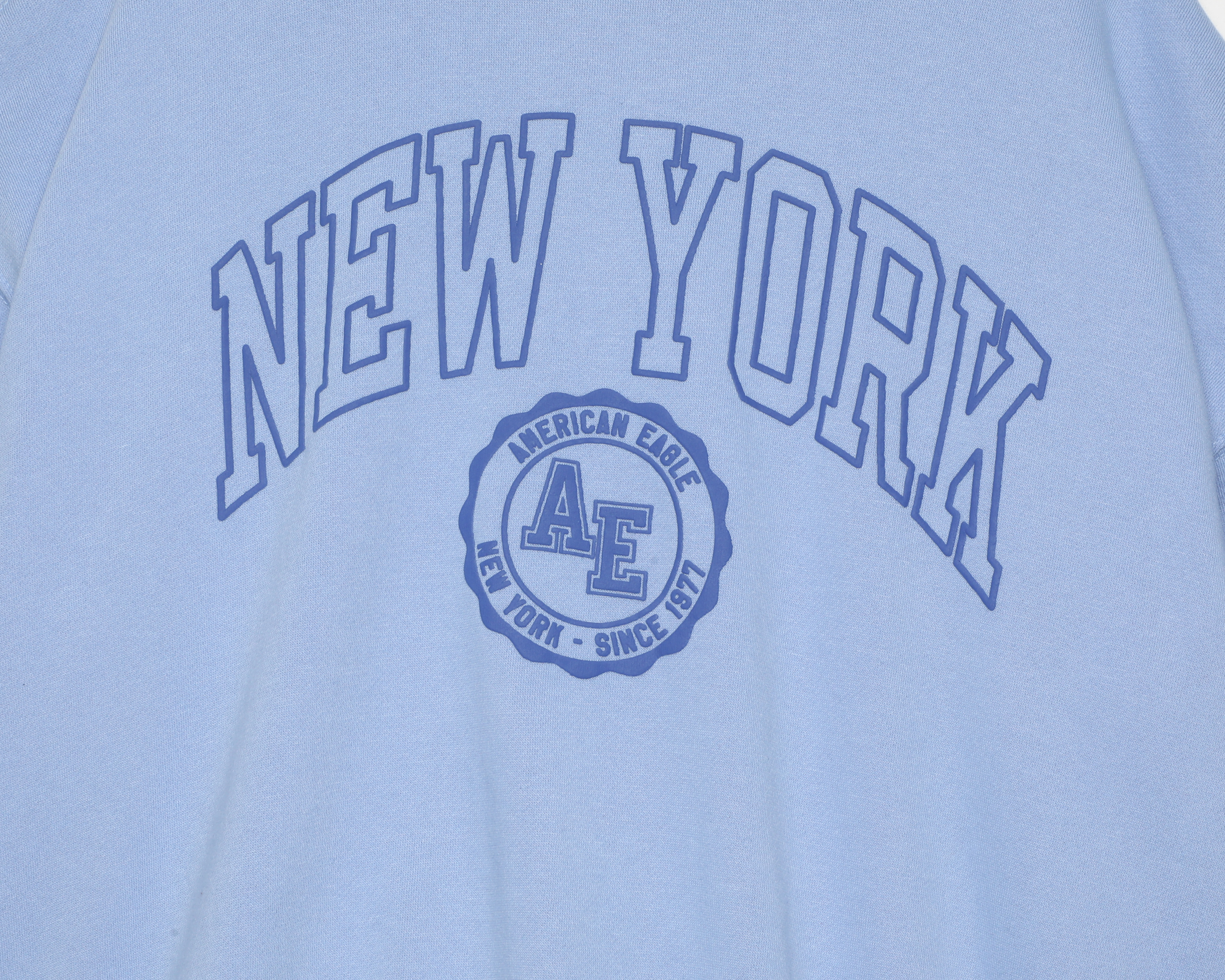 Foto 4 pulgar | Foto 3 | Sudadera Azul American Eagle para Mujer