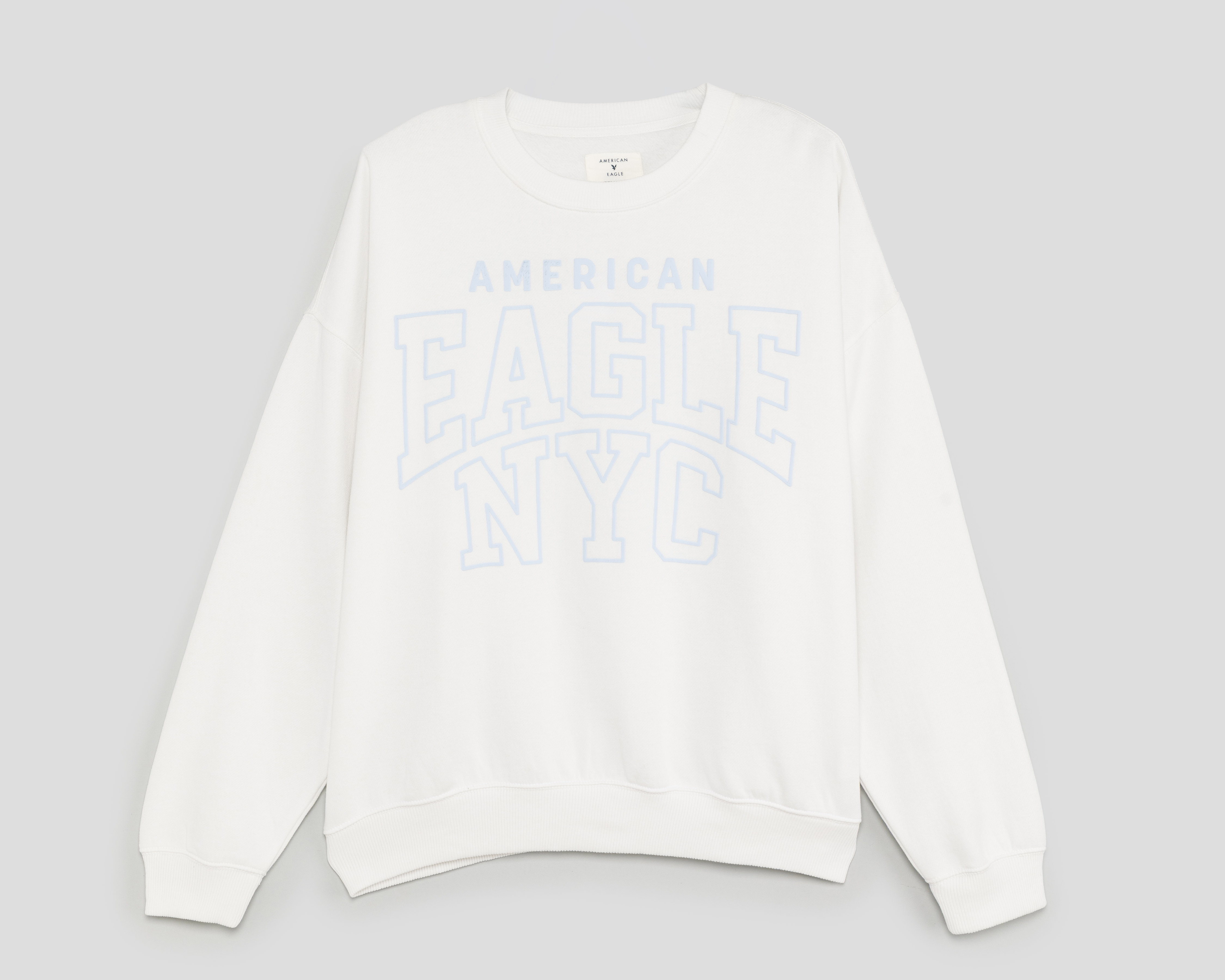 Foto 2 pulgar | Foto 1 | Sudadera Blanca American Eagle par Mujer