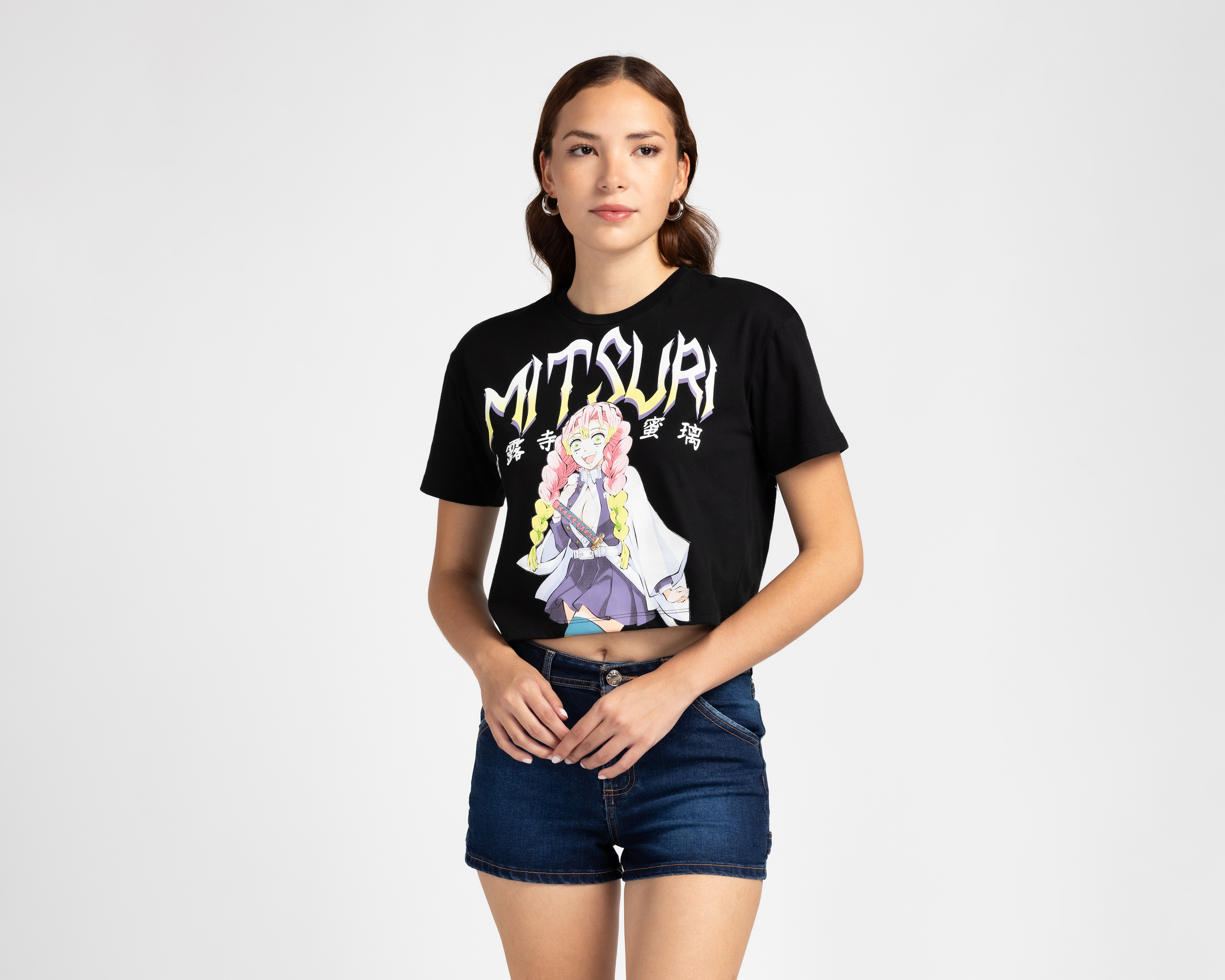 Foto 2 pulgar | Foto 1 | Crop Top Mitsuri Demon Slayer para Mujer