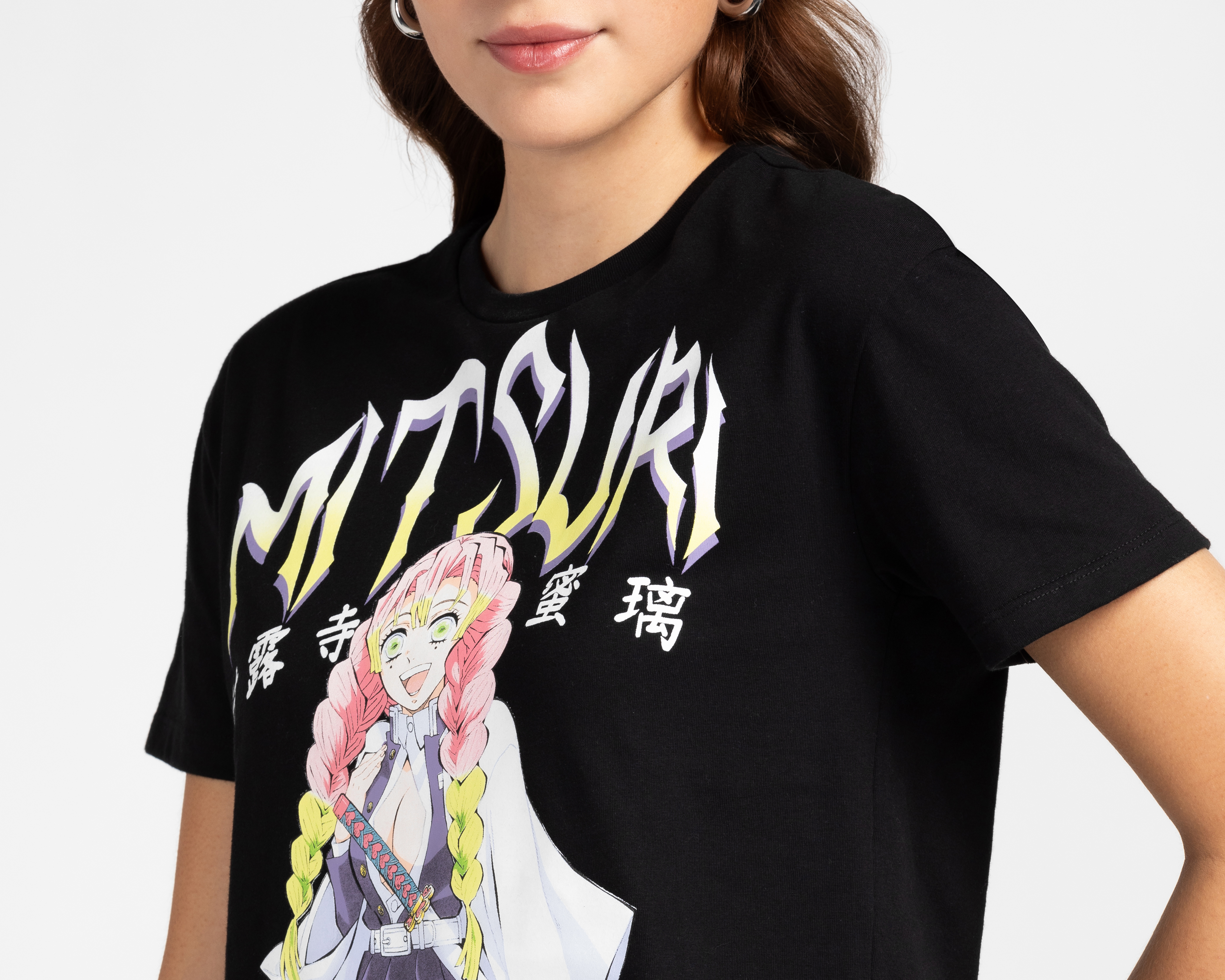 Foto 4 pulgar | Foto 3 | Crop Top Mitsuri Demon Slayer para Mujer