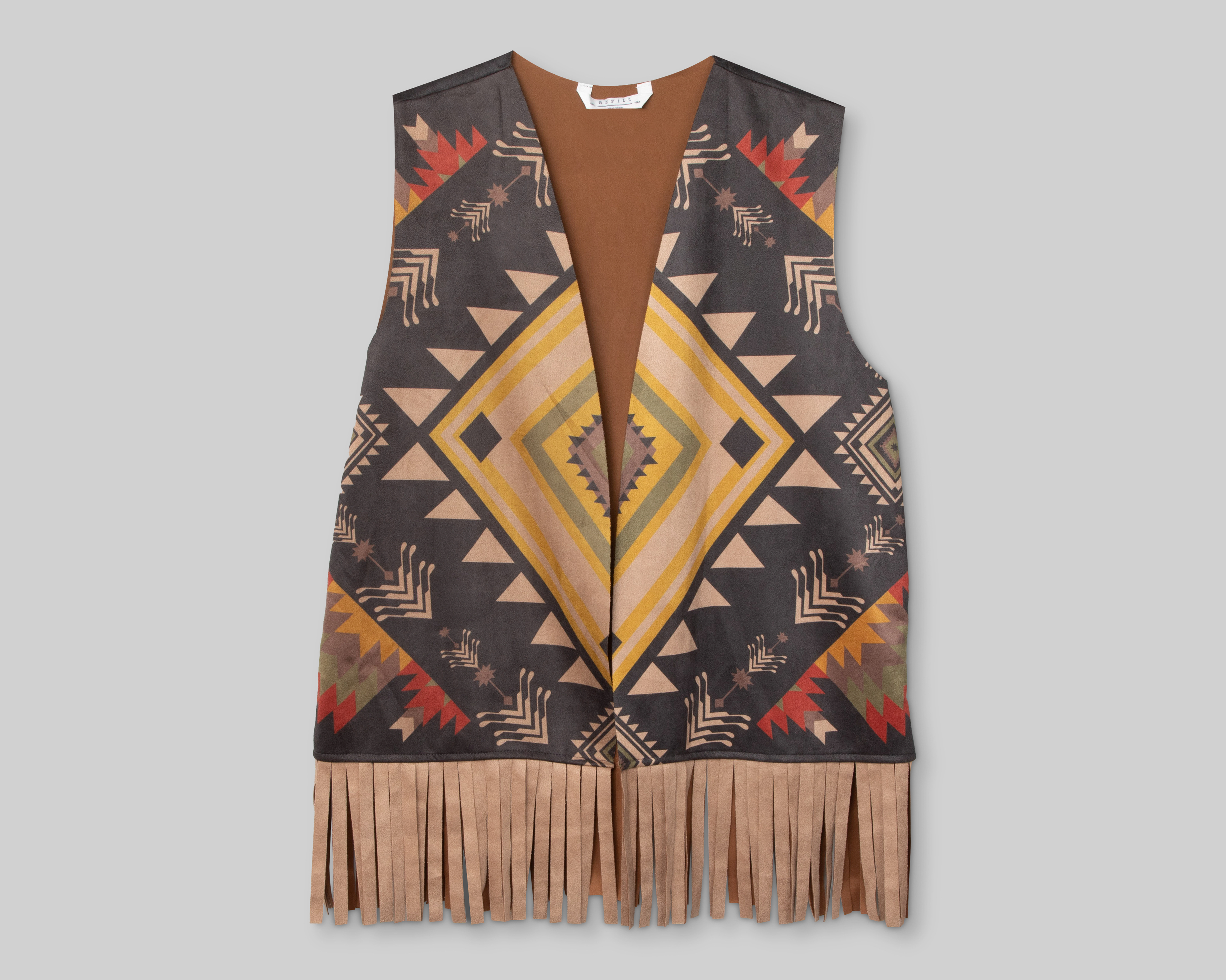 Chaleco Refill con Estampado y Barbas