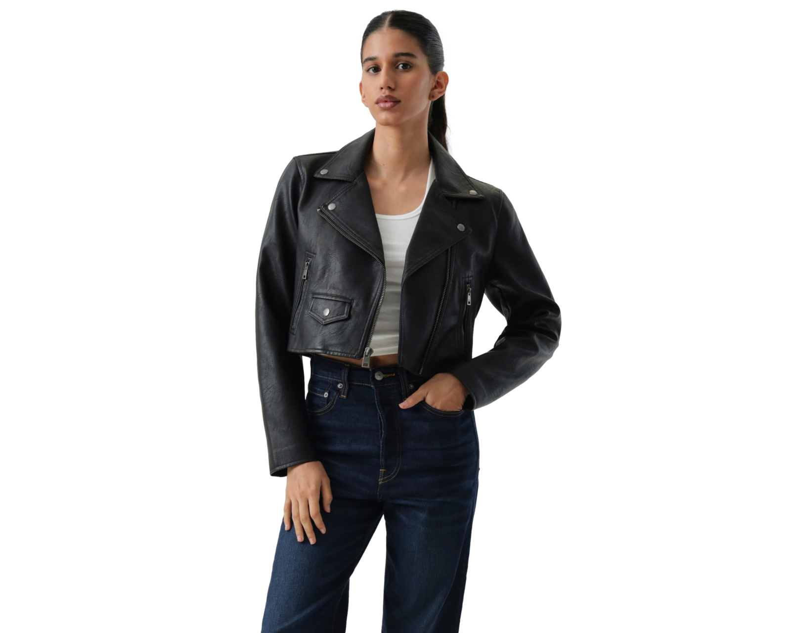 Foto 2 pulgar | Foto 1 | Chamarra Negra Levi's para Mujer