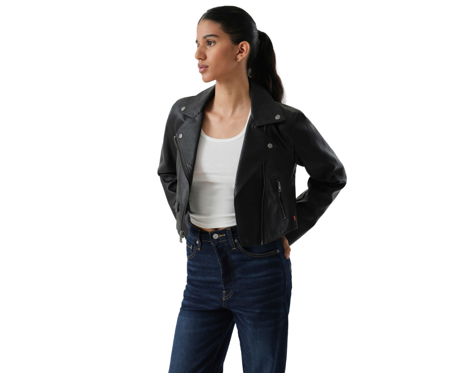 Foto 7 pulgar | Foto 6 | Chamarra Negra Levi's para Mujer