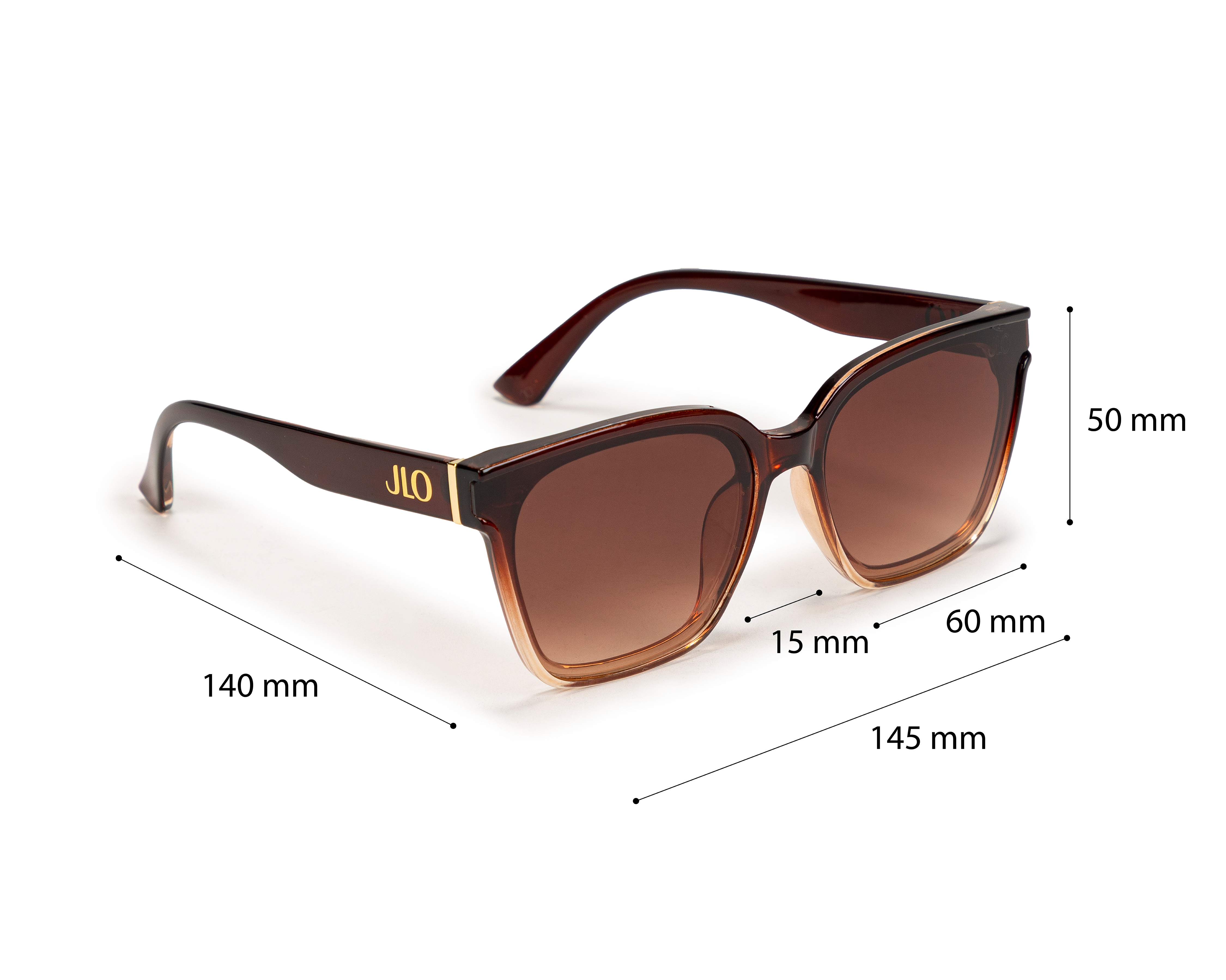 Foto 6 pulgar | Foto 5 | Lentes de Sol para Mujer Jennifer Lopez Cuadrados Cafés