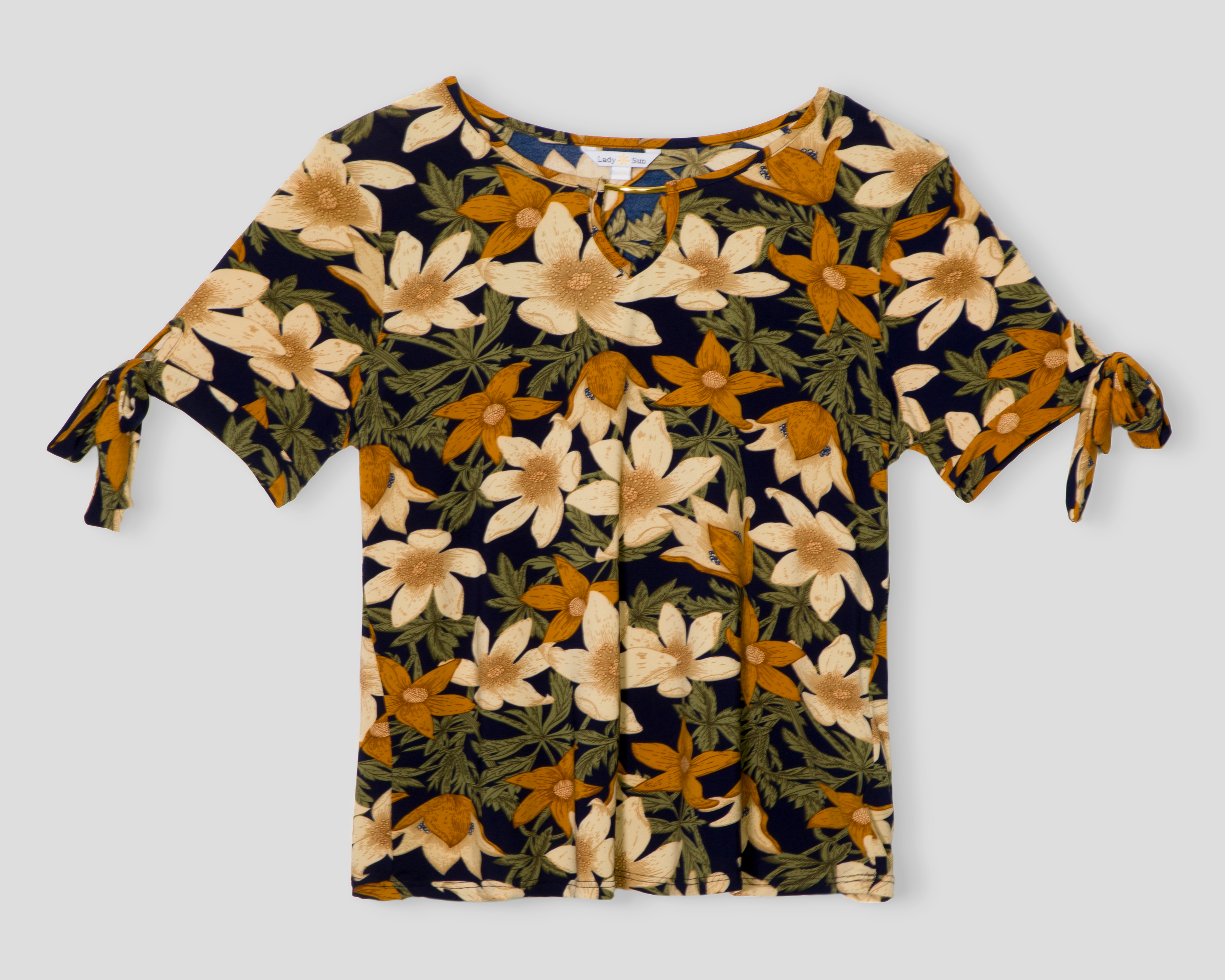 Foto 2 pulgar | Foto 1 | Blusa Manga Corta Lady Sun para Mujer