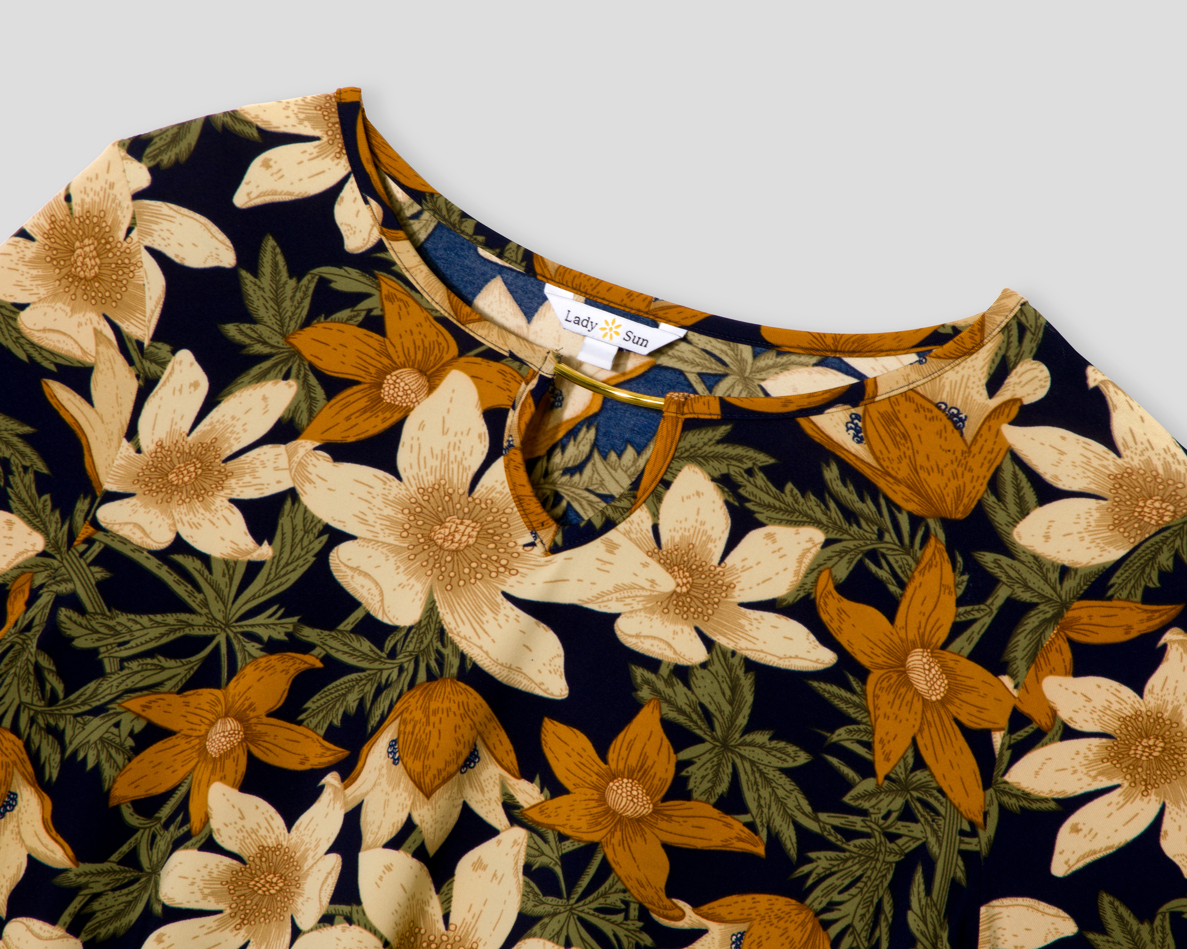 Foto 4 pulgar | Foto 3 | Blusa Manga Corta Lady Sun para Mujer