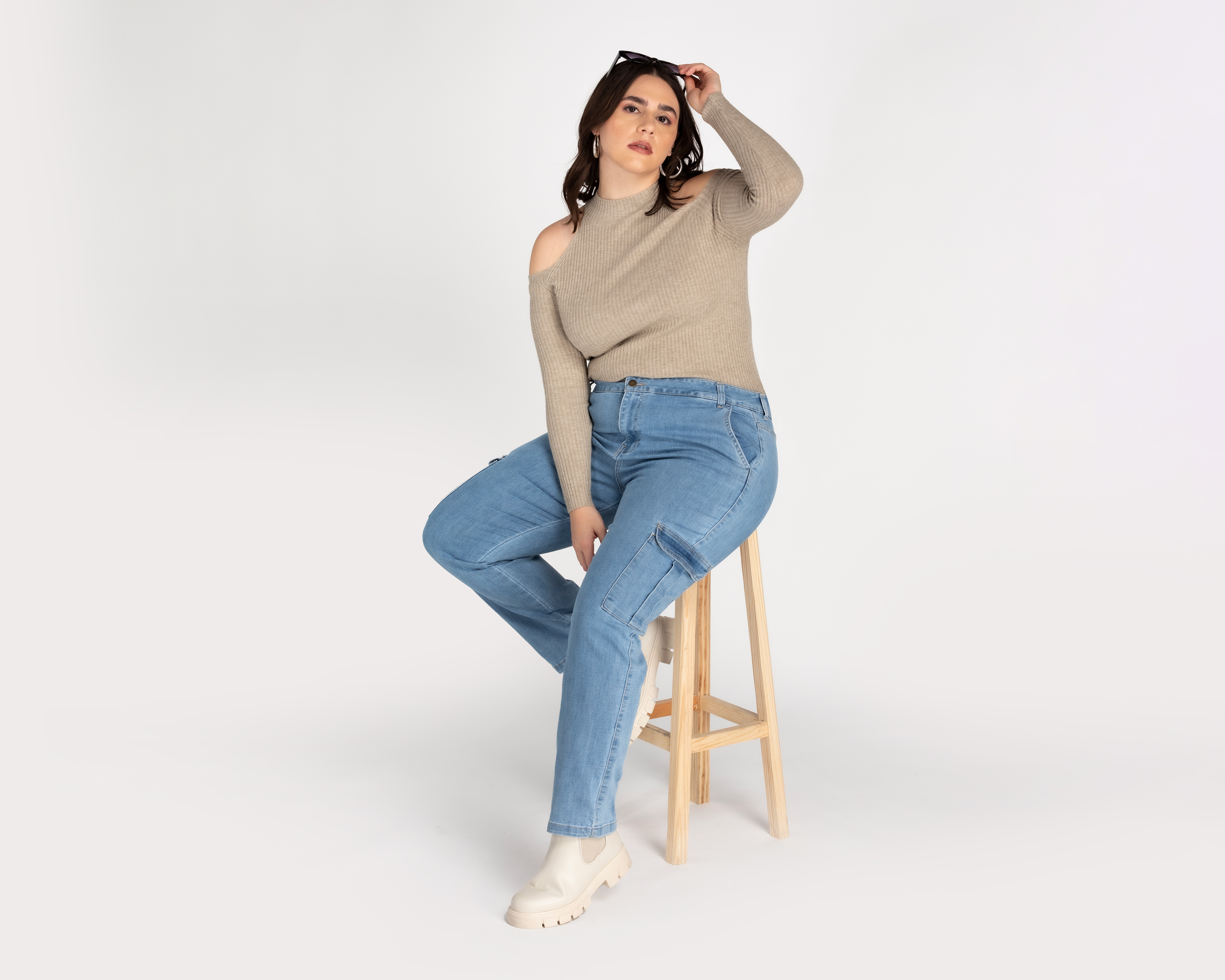 Foto 3 pulgar | Foto 2 | Blusa Refill Manga Larga con Abertura en los Hombros