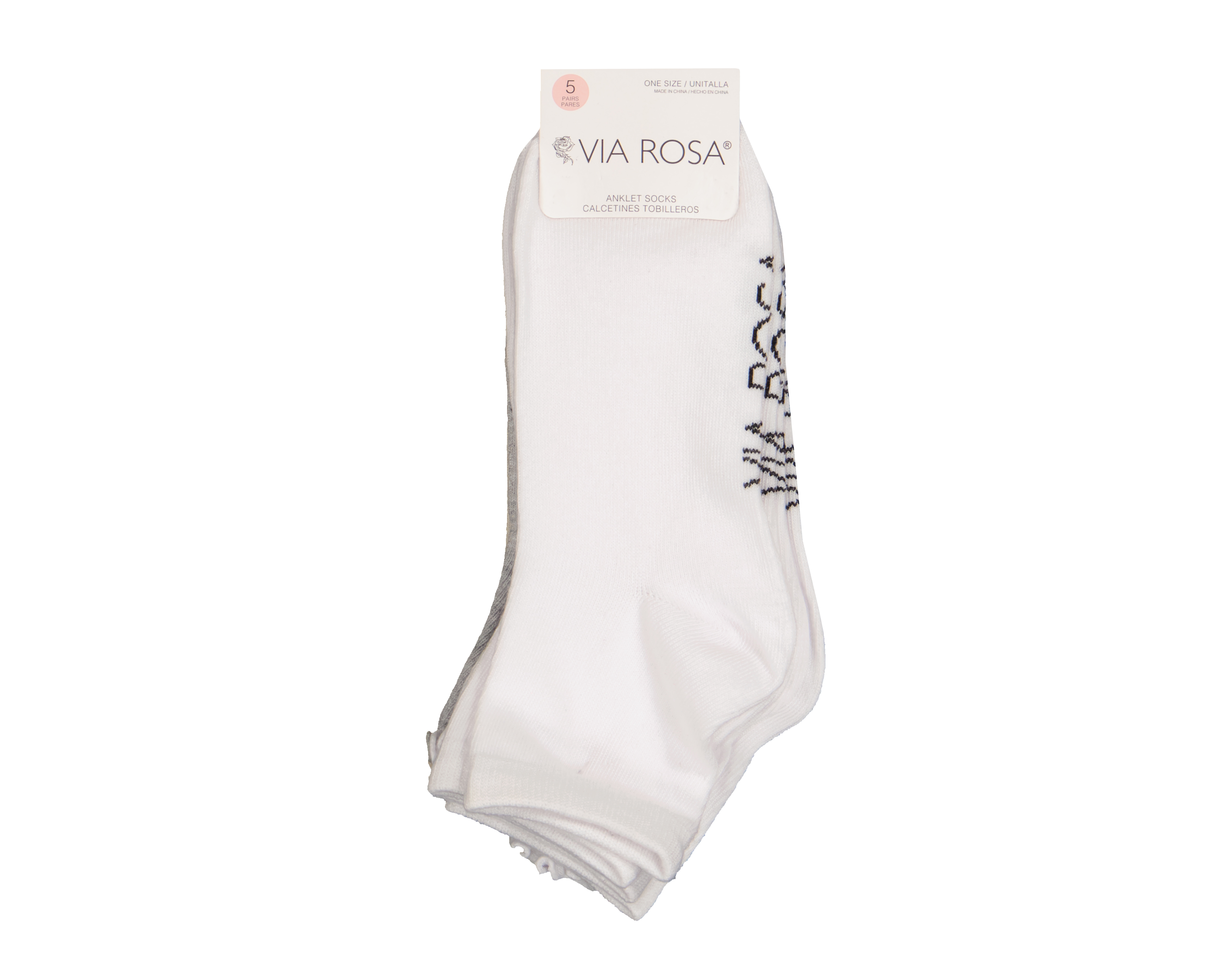 Foto 4 pulgar | Foto 3 | Calcetas de Vestir Vía Rosa para Mujer 5 Pares