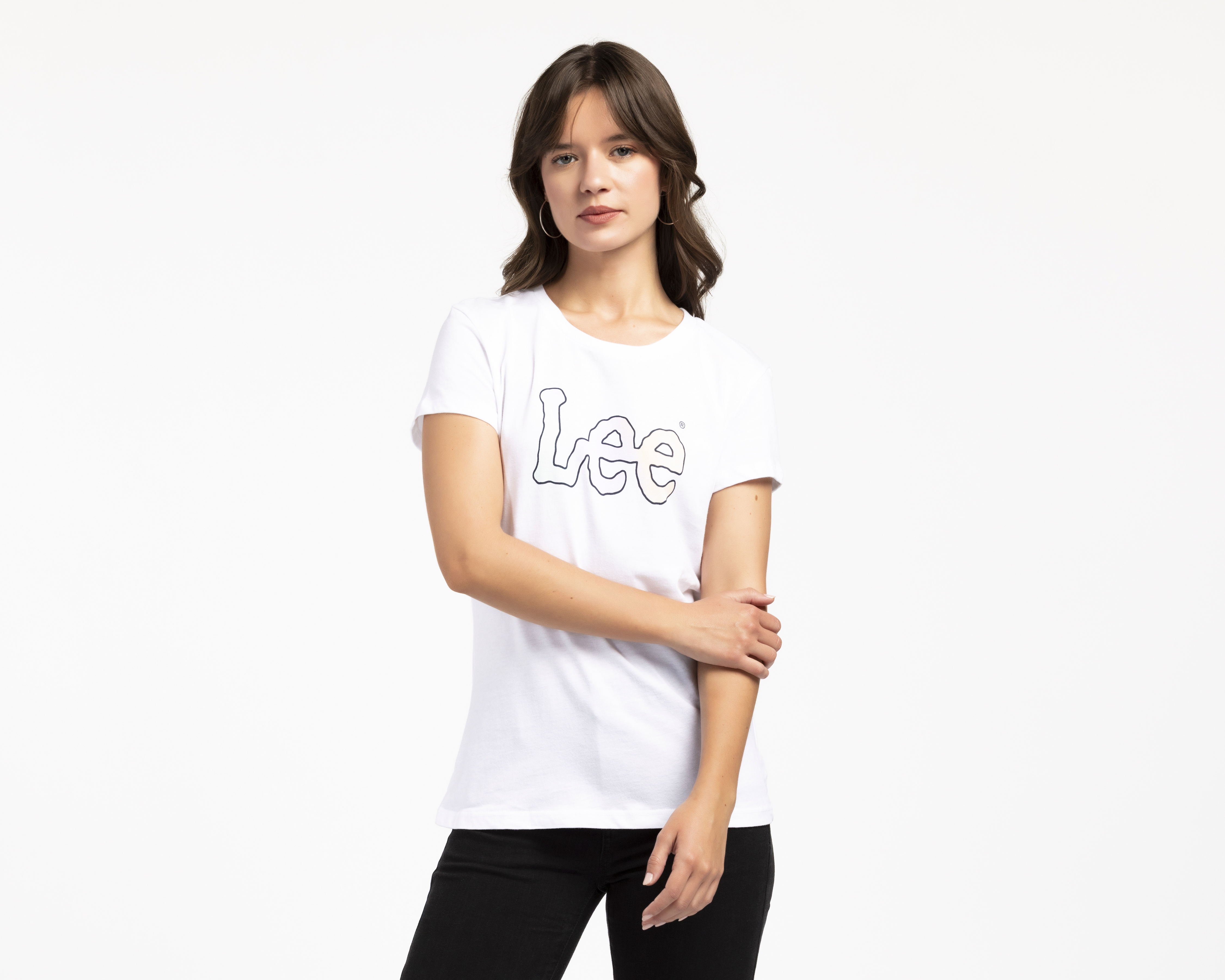 Foto 2 pulgar | Foto 1 | Playera Manga Corta Lee para Mujer