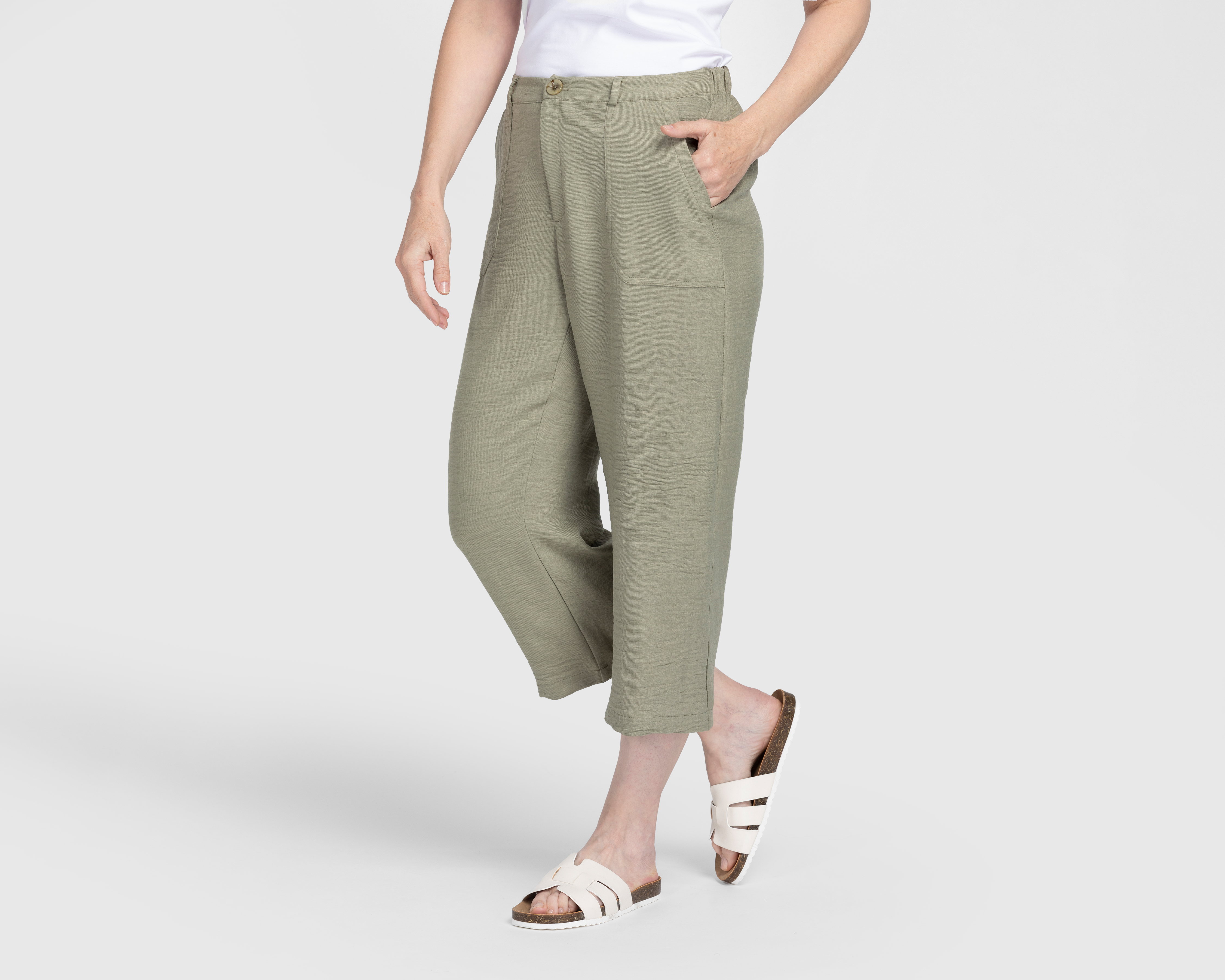 Pantalón Capri Sahara Verde para Mujer