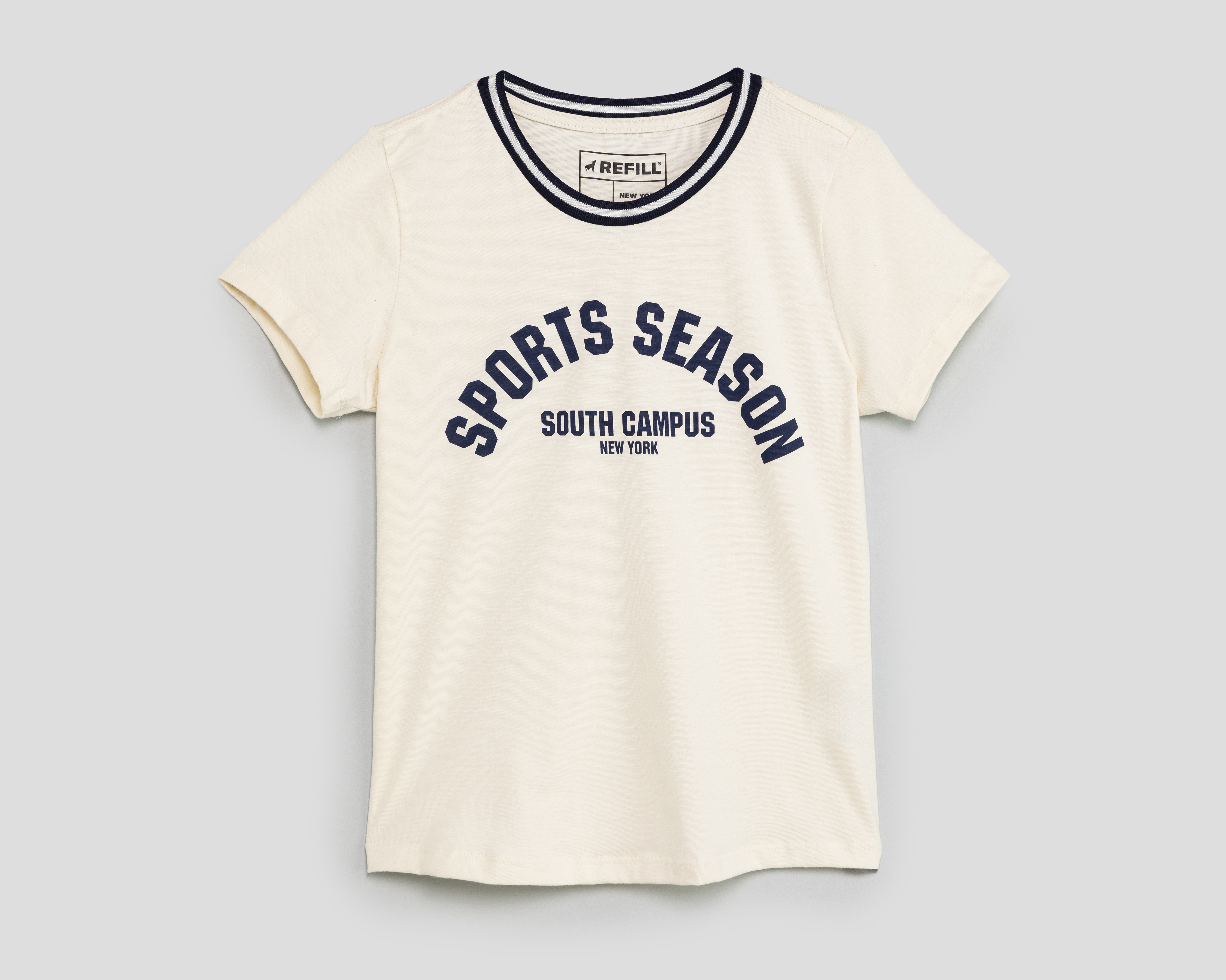 Foto 2 pulgar | Foto 1 | Playera Beige Refill para Mujer