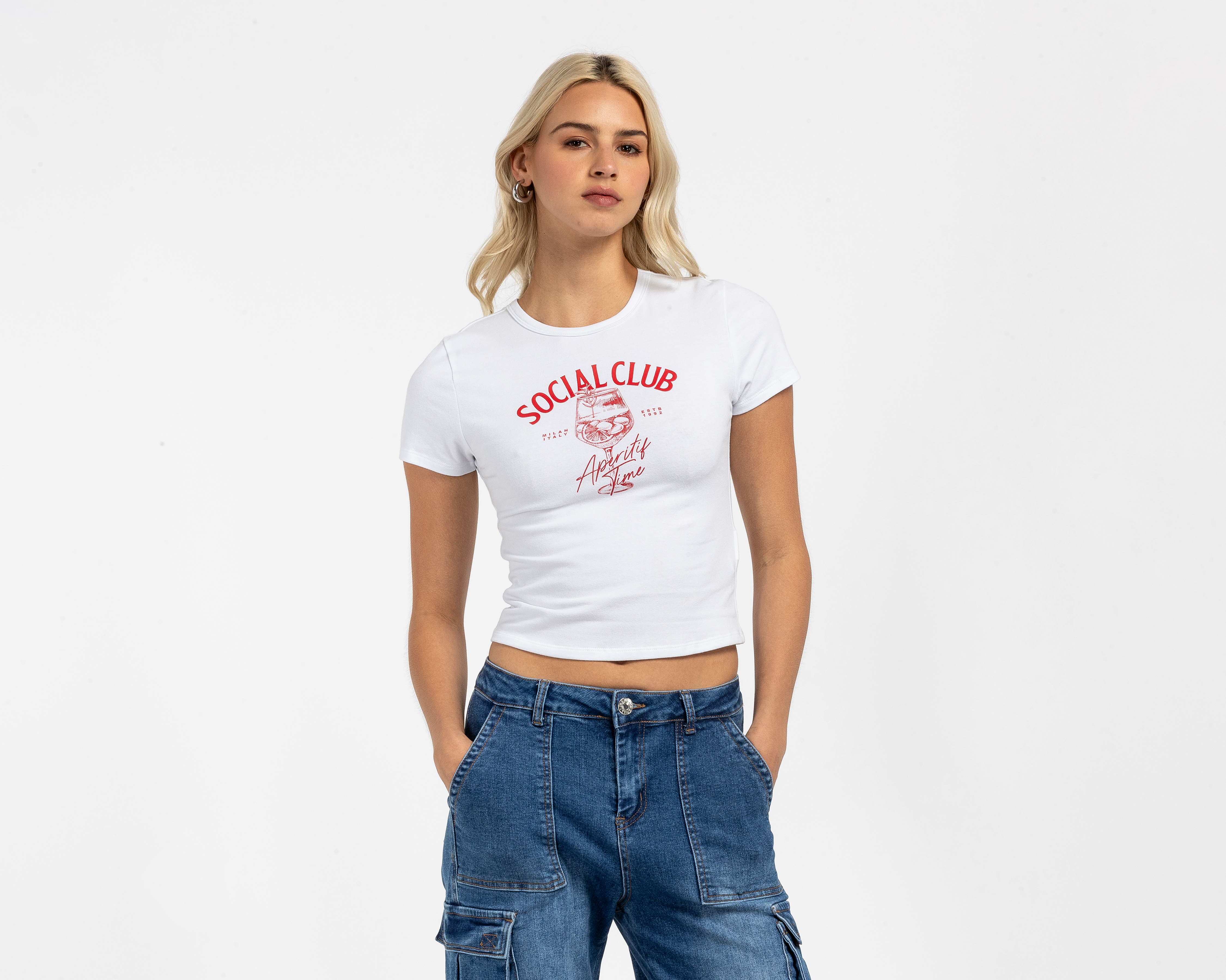 Foto 1 | Foto 1 | Playera Blanca Refill para Mujer