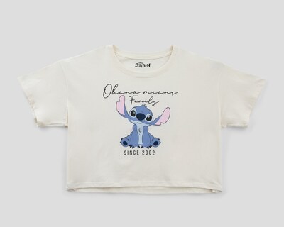 Foto 1 | Foto 1 | Playera de Cuello Redondo Blanca Disney Lilo y Stitch Juvenil