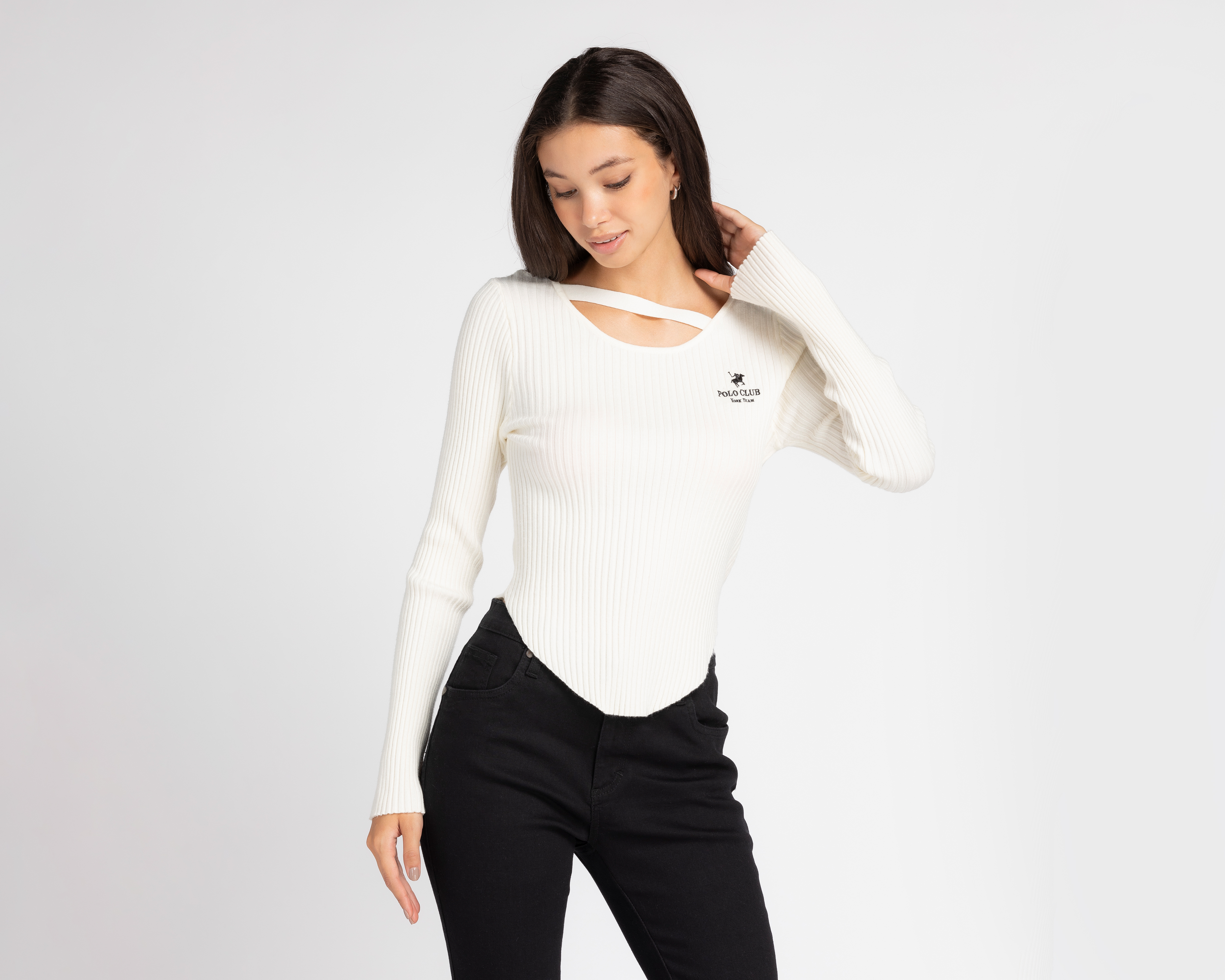 Foto 2 pulgar | Foto 1 | Suéter York Team Polo Club Blanco