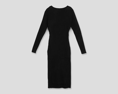 Foto 2 | Foto 2 | Vestido Casual Forever 21 Negro Cruce Frontal Manga Larga para Mujer