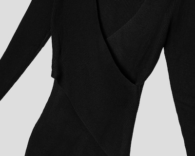 Foto 3 | Foto 3 | Vestido Casual Forever 21 Negro Cruce Frontal Manga Larga para Mujer