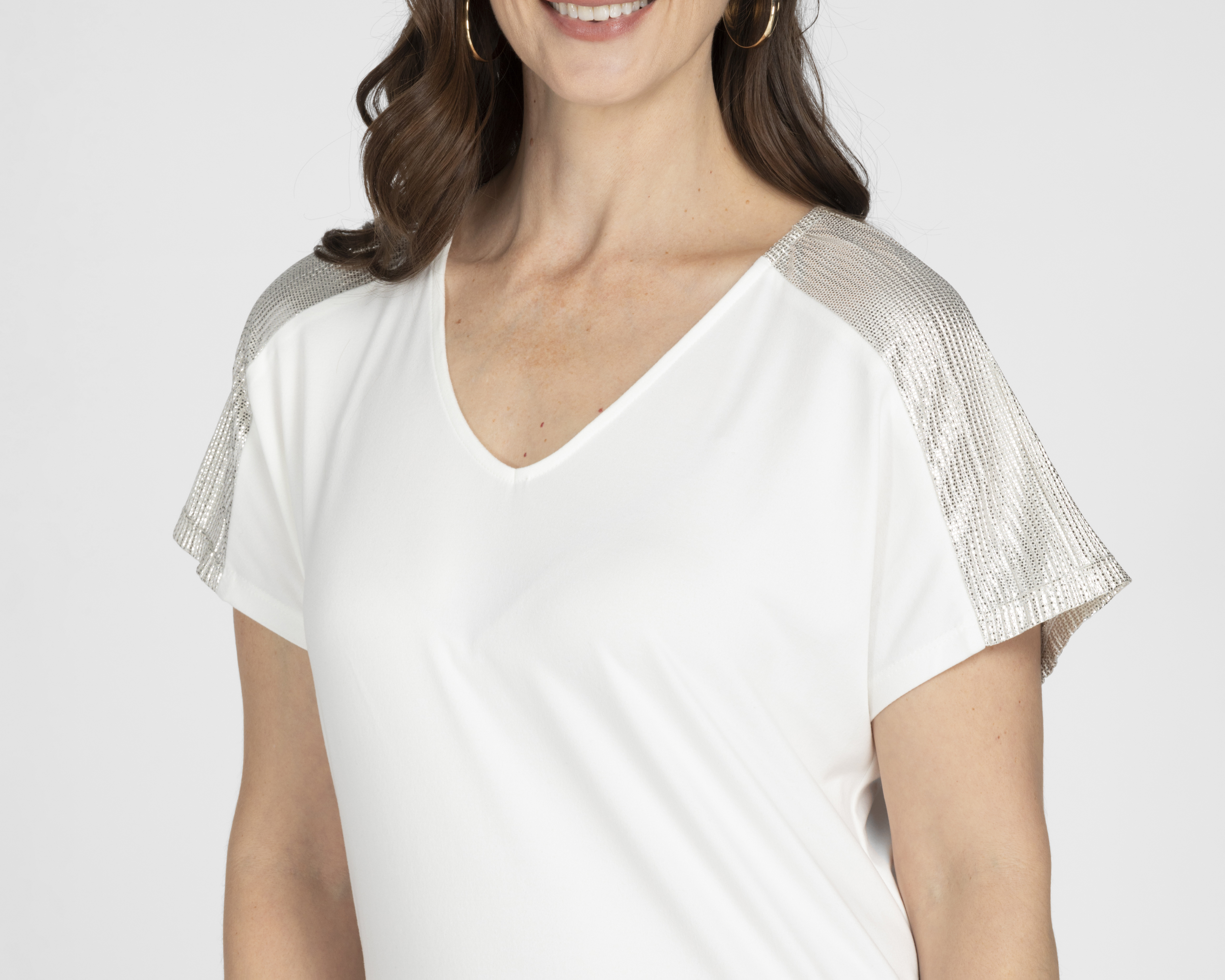 Foto 4 | Foto 4 | Blusa Sahara Manga Corta con Lentejuela