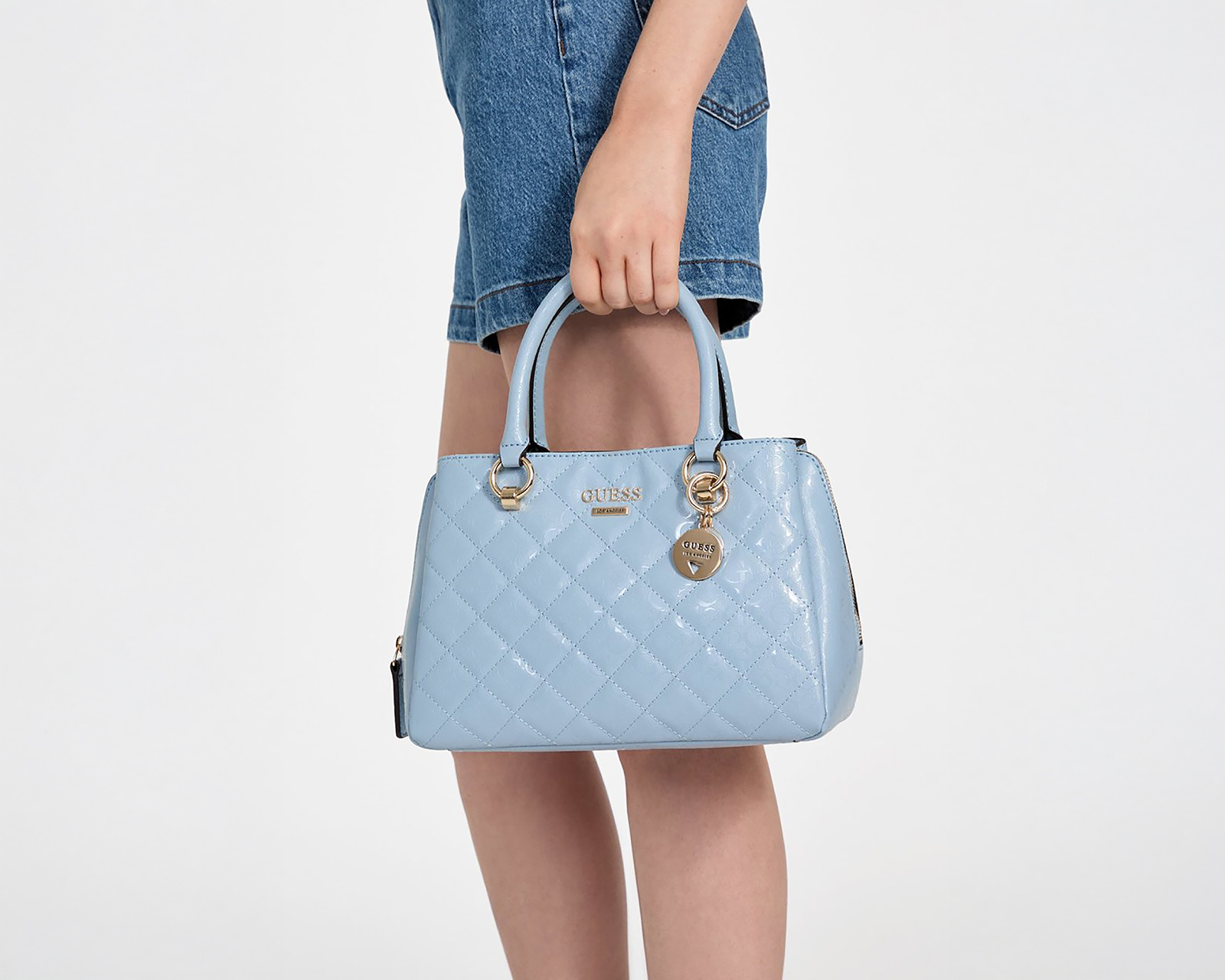 Foto 6 pulgar | Foto 5 | Bolsa de Mano Guess Stonia Satchel