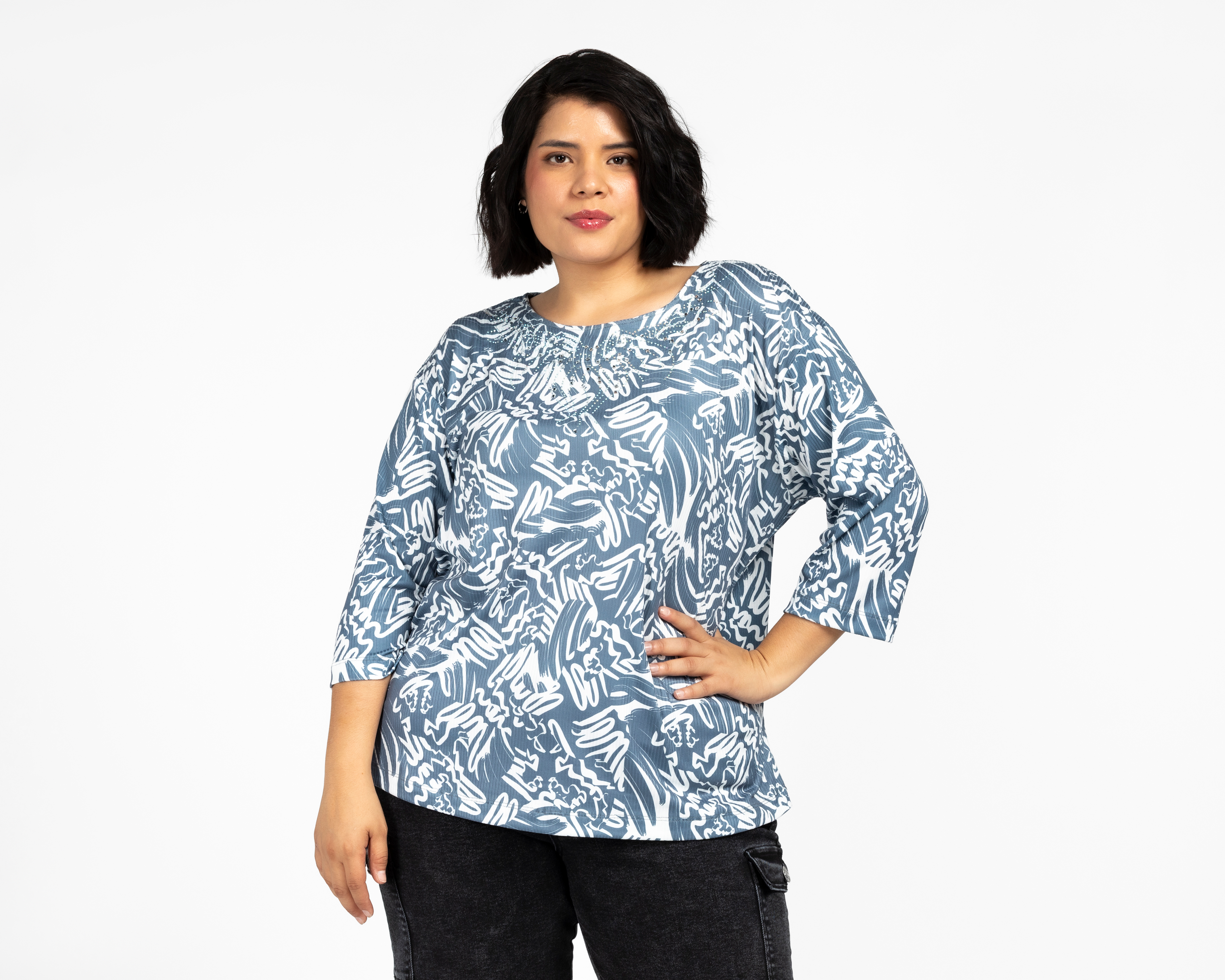 Foto 2 pulgar | Foto 1 | Blusa Manga 3/4 Lady Sun para Mujer