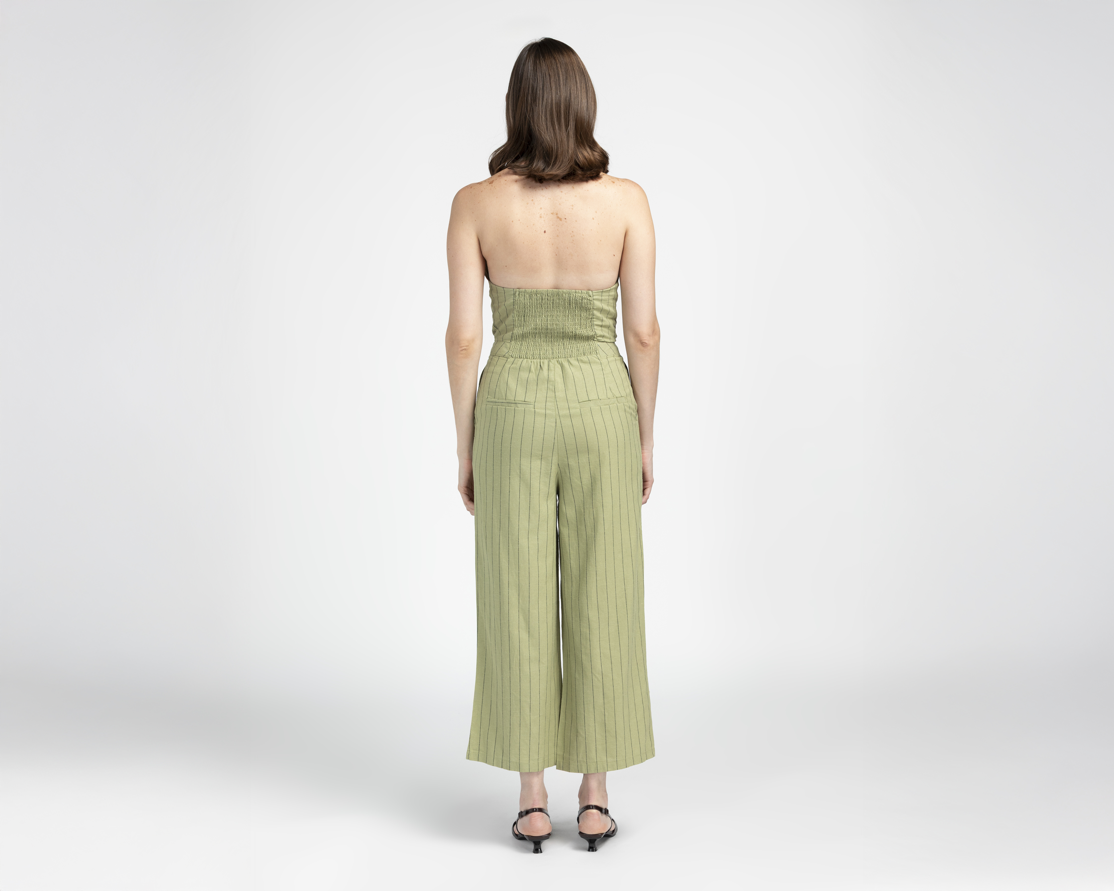 Foto 4 pulgar | Foto 3 | Jumper Casual Sahara Verde a Rayas para Mujer