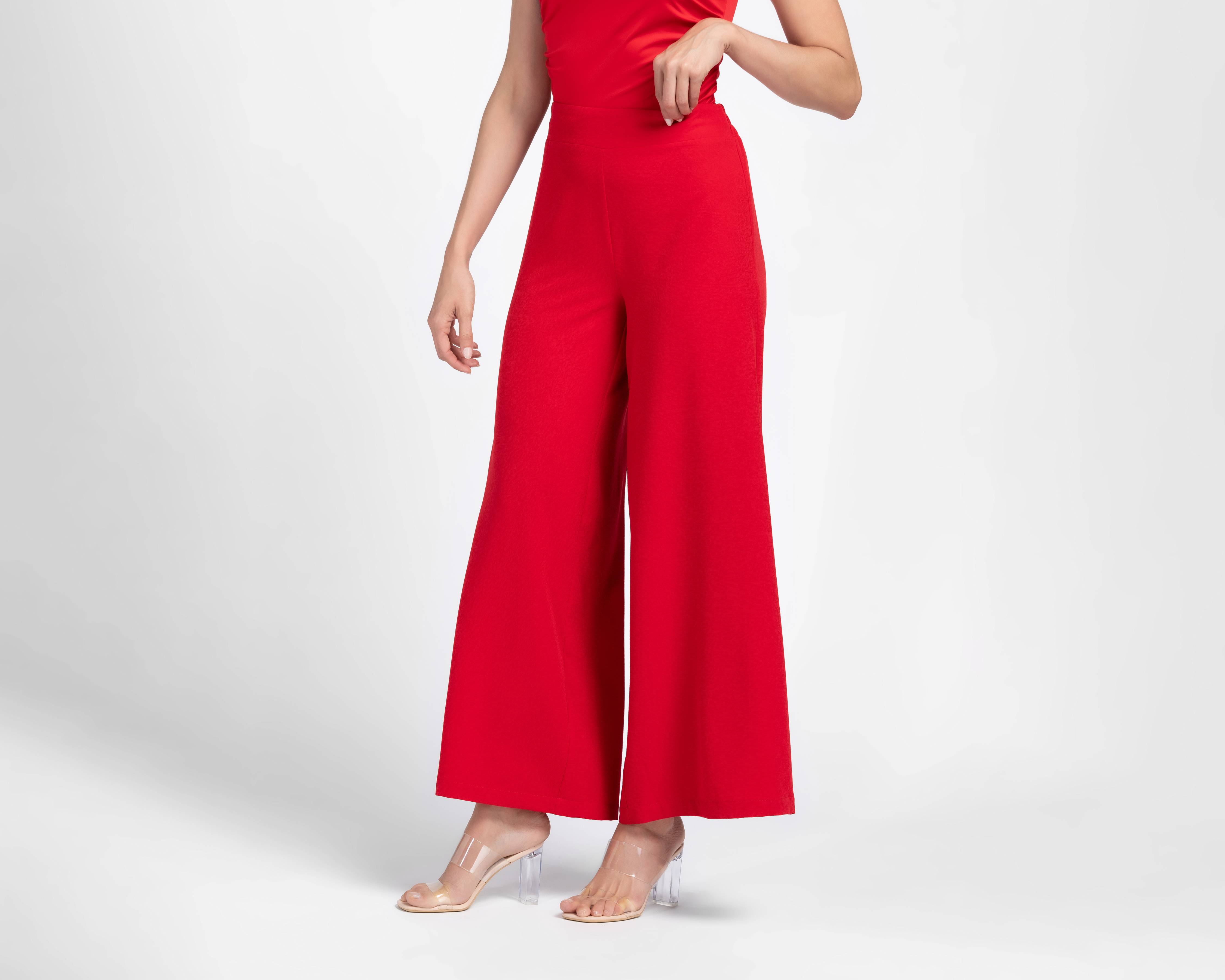 Foto 2 pulgar | Foto 1 | Pantalón de Vestir Sahara Rojo para Mujer