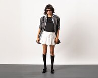 Mini Falda Globo de Mezclilla Strona para Mujer