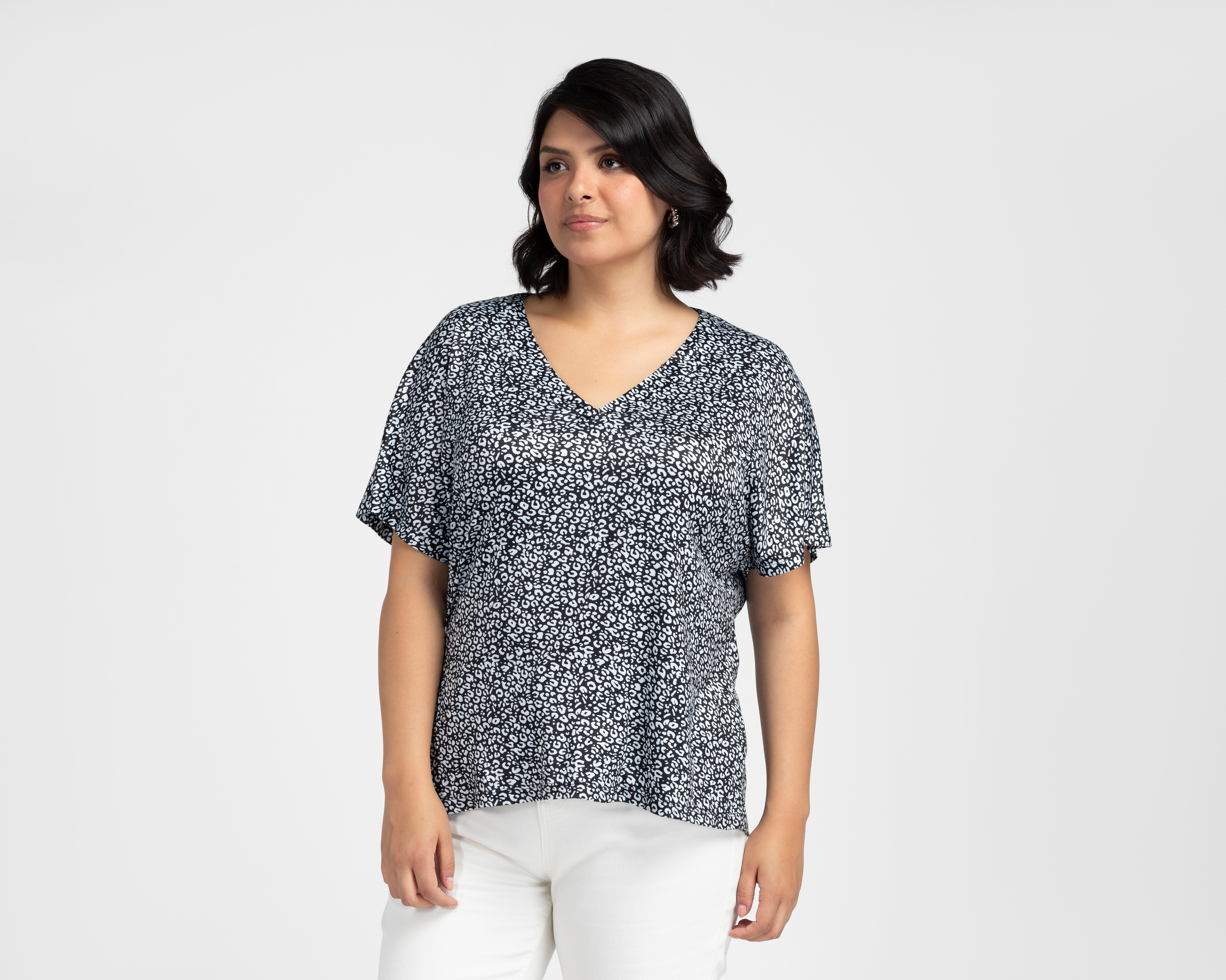 Foto 2 pulgar | Foto 1 | Blusa Manga Corta Sahara para Mujer