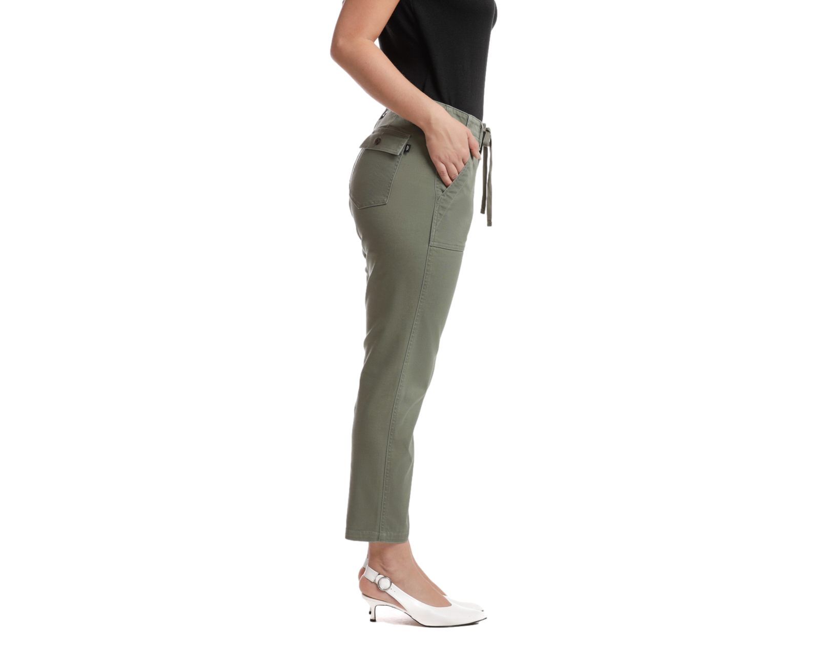 Foto 2 | Foto 2 | Pantalón Casual Dockers Utility Skinny Crop Verde Olivo para Mujer