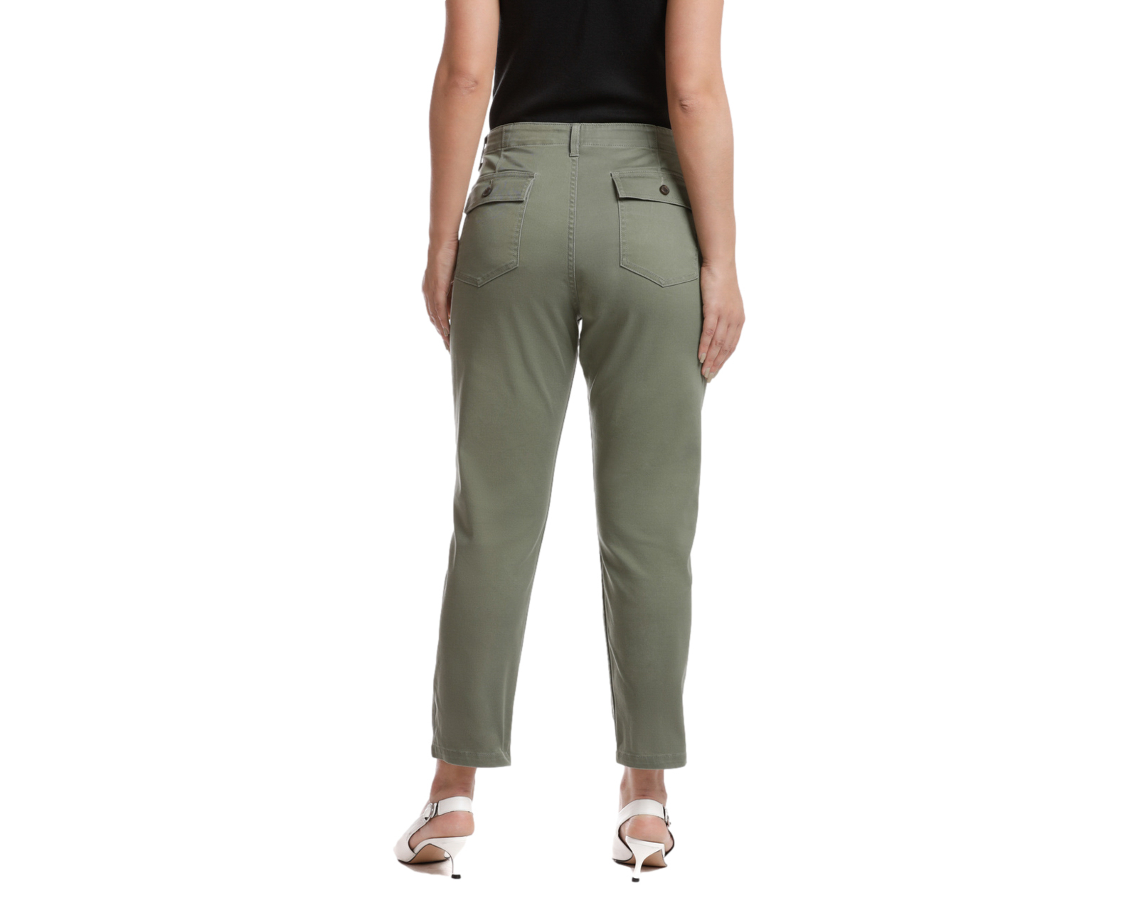 Foto 3 | Foto 3 | Pantalón Casual Dockers Utility Skinny Crop Verde Olivo para Mujer
