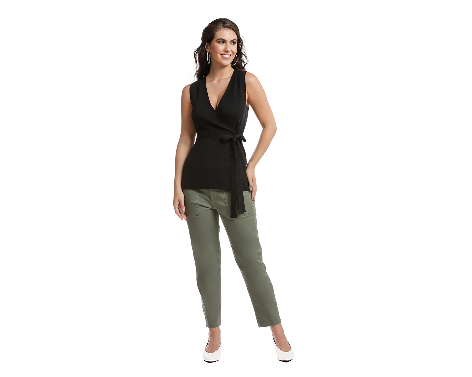 Foto 5 pulgar | Foto 4 | Pantalón Casual Dockers Utility Skinny Crop Verde Olivo para Mujer