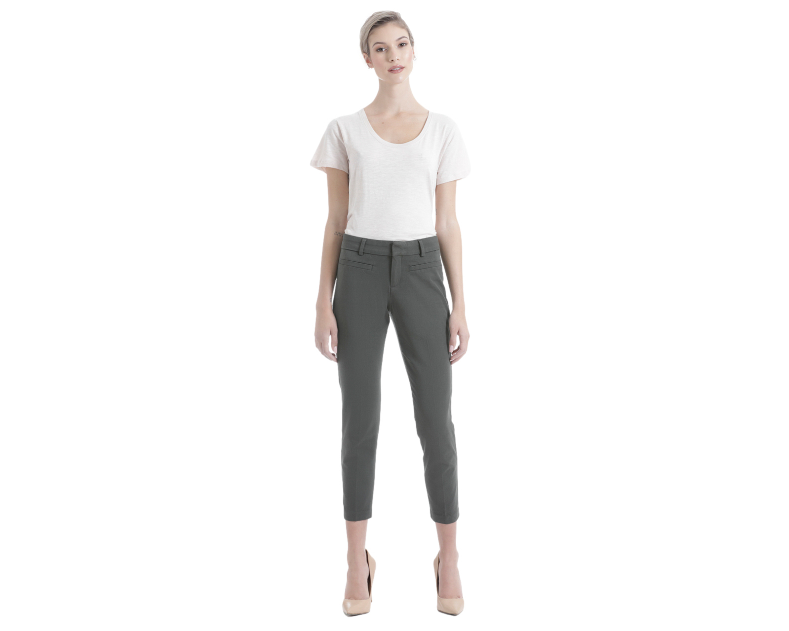 Foto 4 | Foto 4 | Pantalón de Vestir Dockers Refined Slim Ankle Gris para Mujer