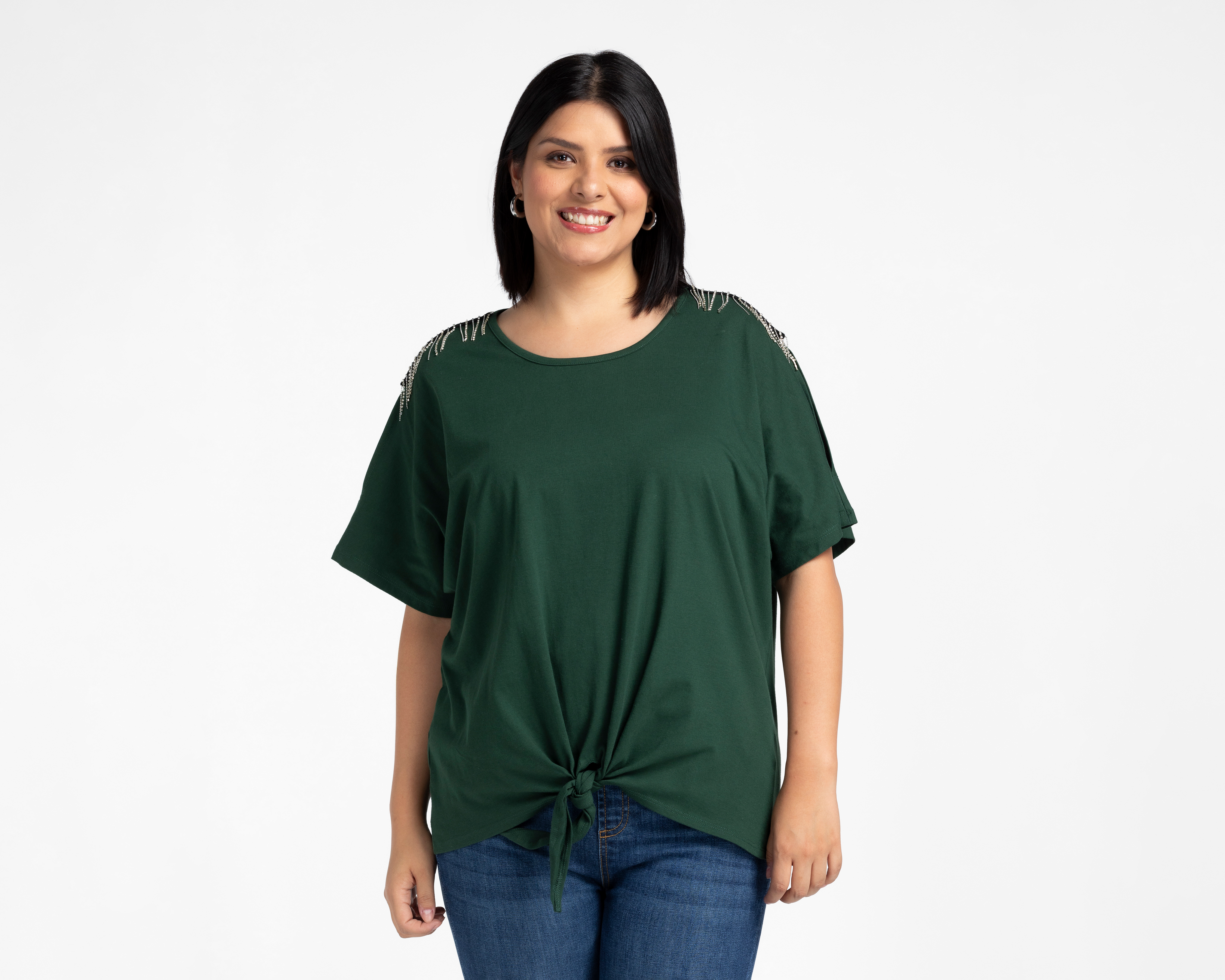 Foto 2 pulgar | Foto 1 | Playera Cuello Redondo Sahara para Mujer