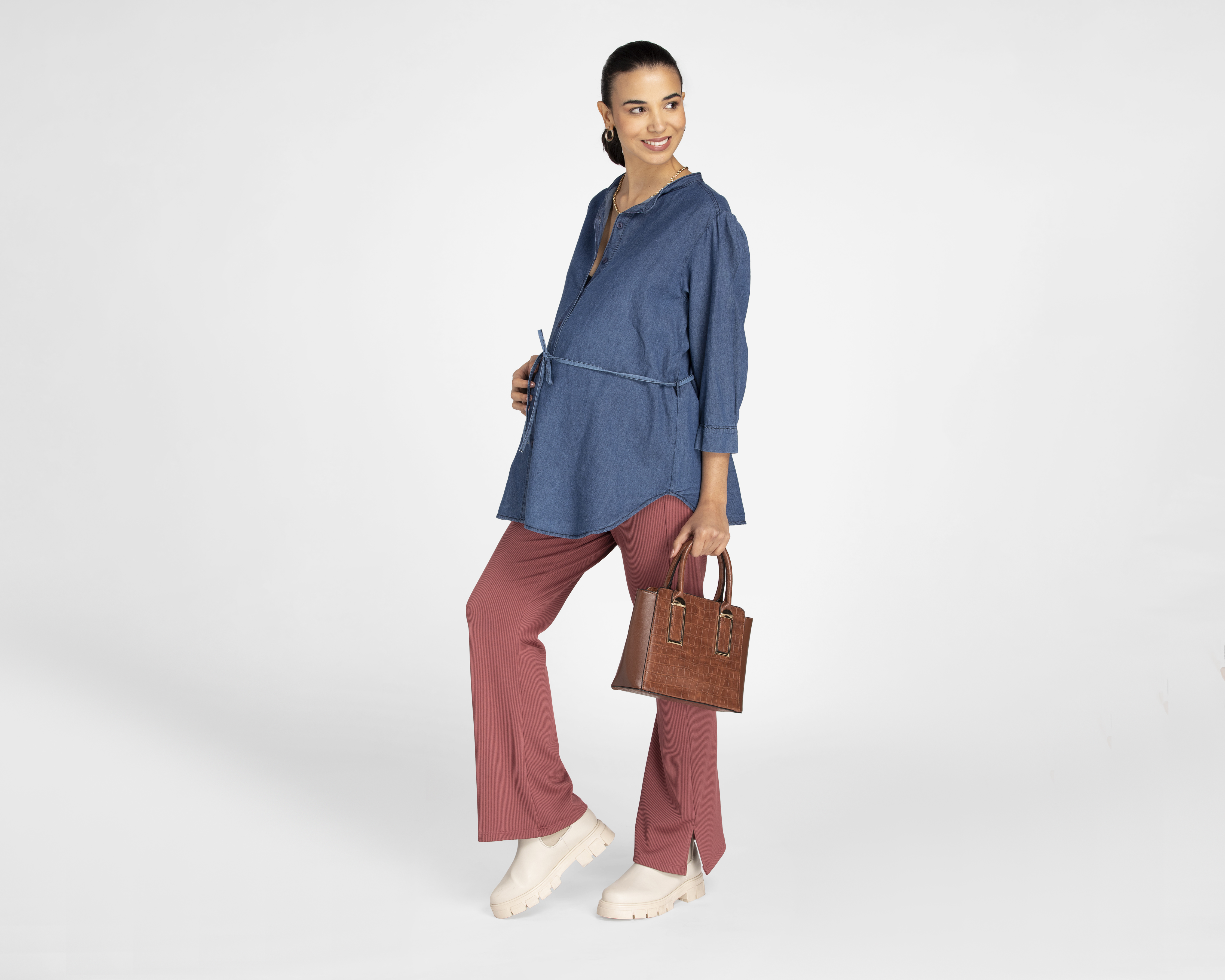 Foto 3 pulgar | Foto 2 | Blusa de Maternidad Mamá Bella Manga 3/4