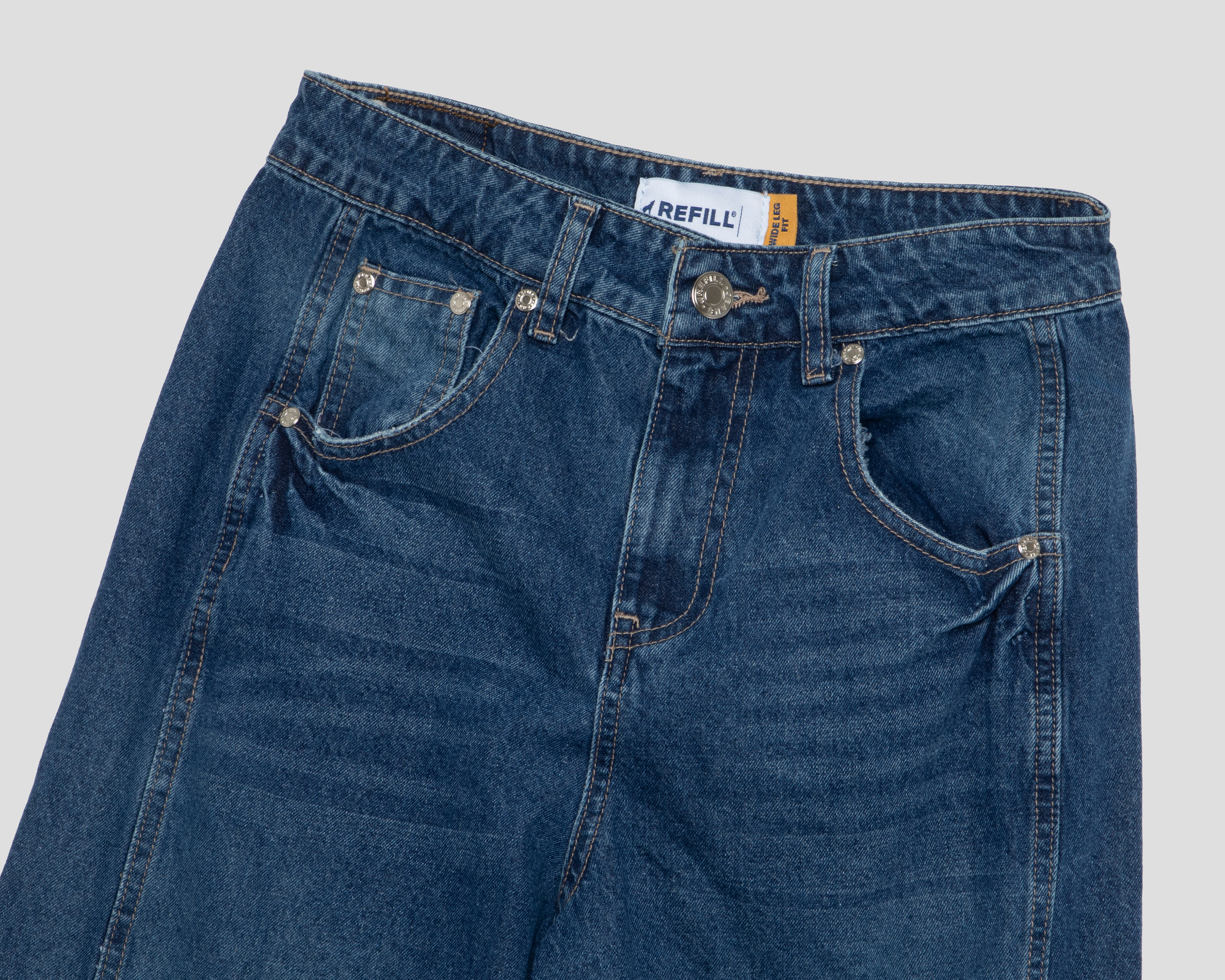 Foto 4 pulgar | Foto 3 | Jeans Wide Leg Refill para Mujer