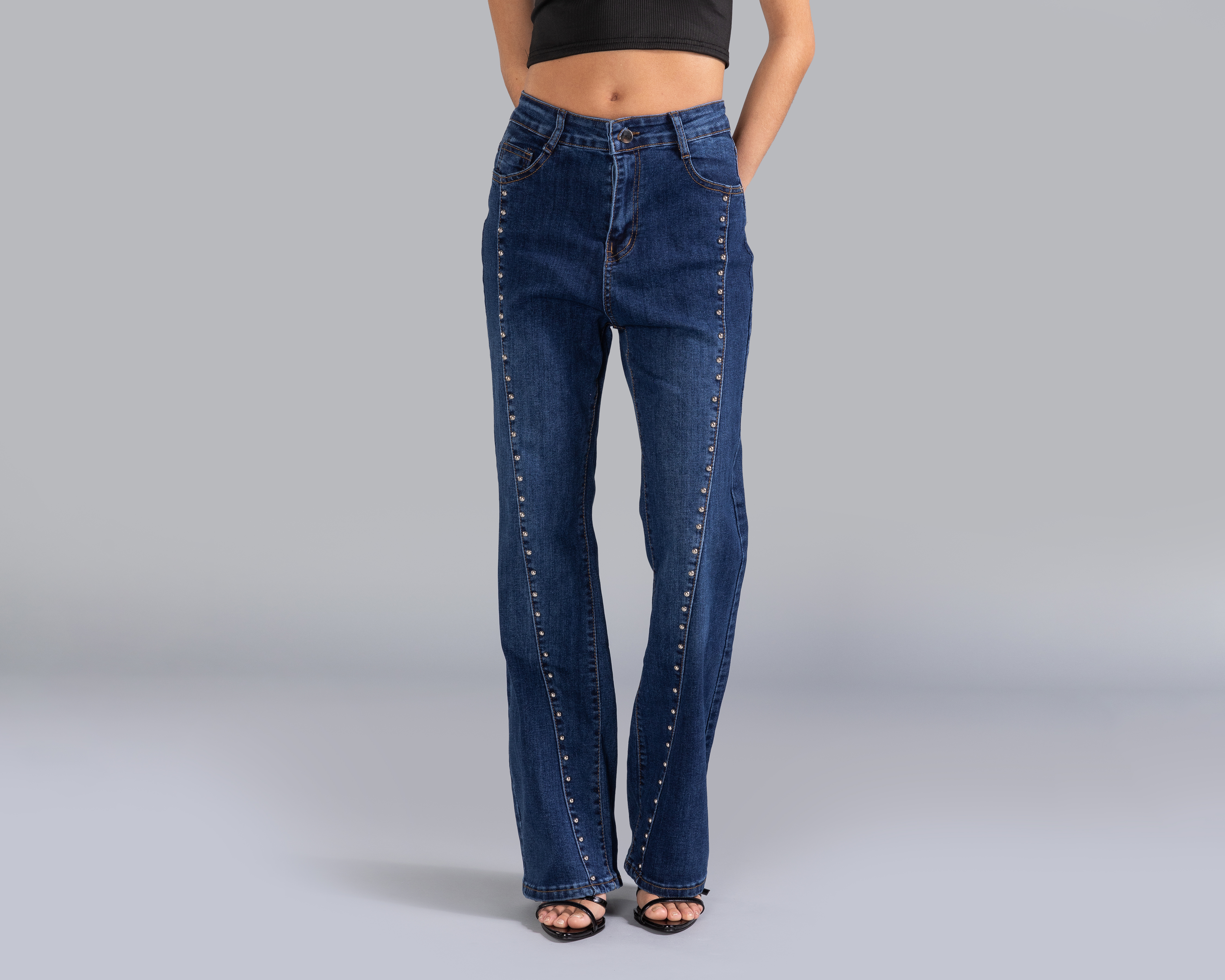 Foto 3 pulgar | Foto 2 | Jeans Flare Strona para Mujer