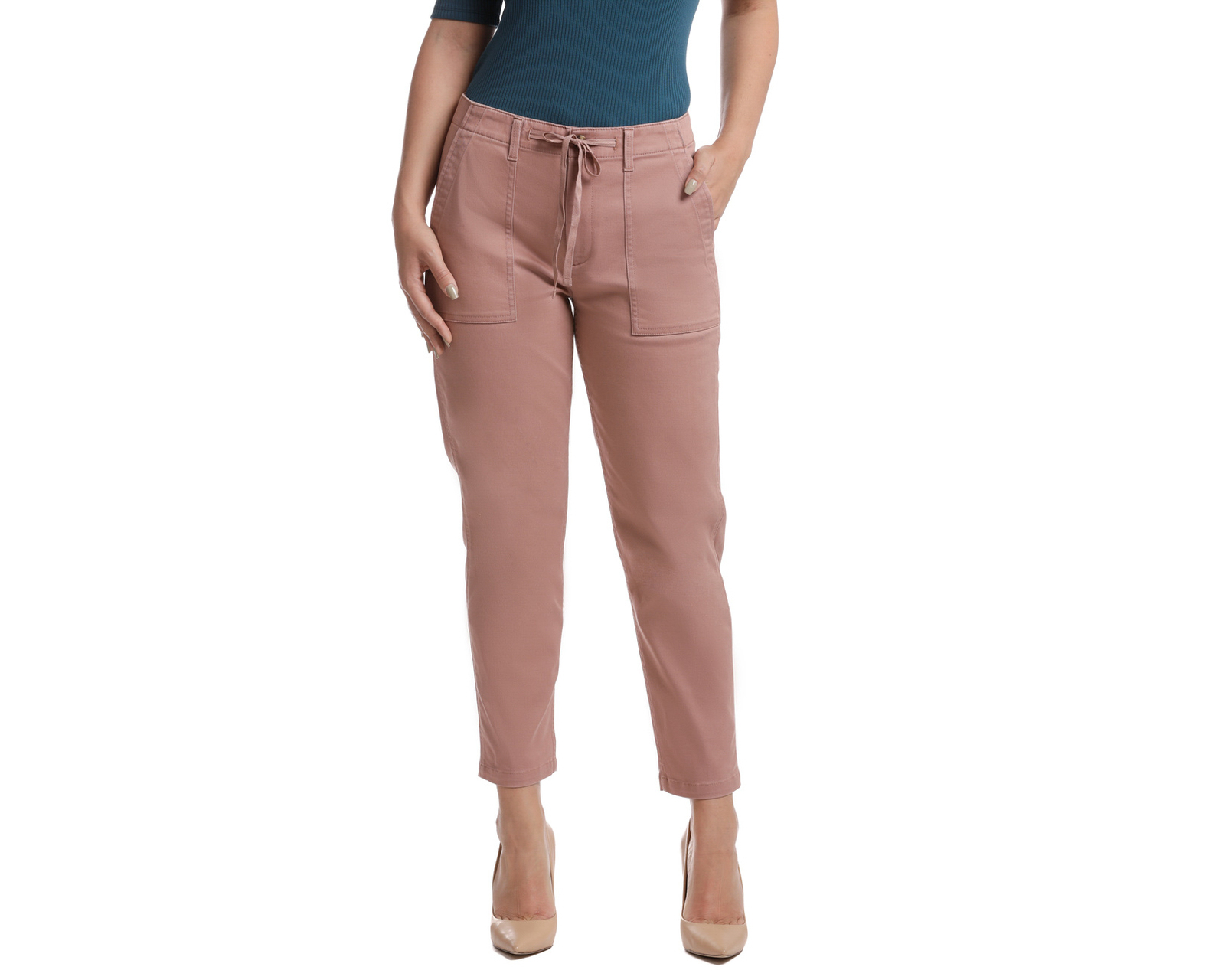 Foto 2 pulgar | Foto 1 | Pantalón Casual Dockers Utility Skinny Crop Rosa para Mujer