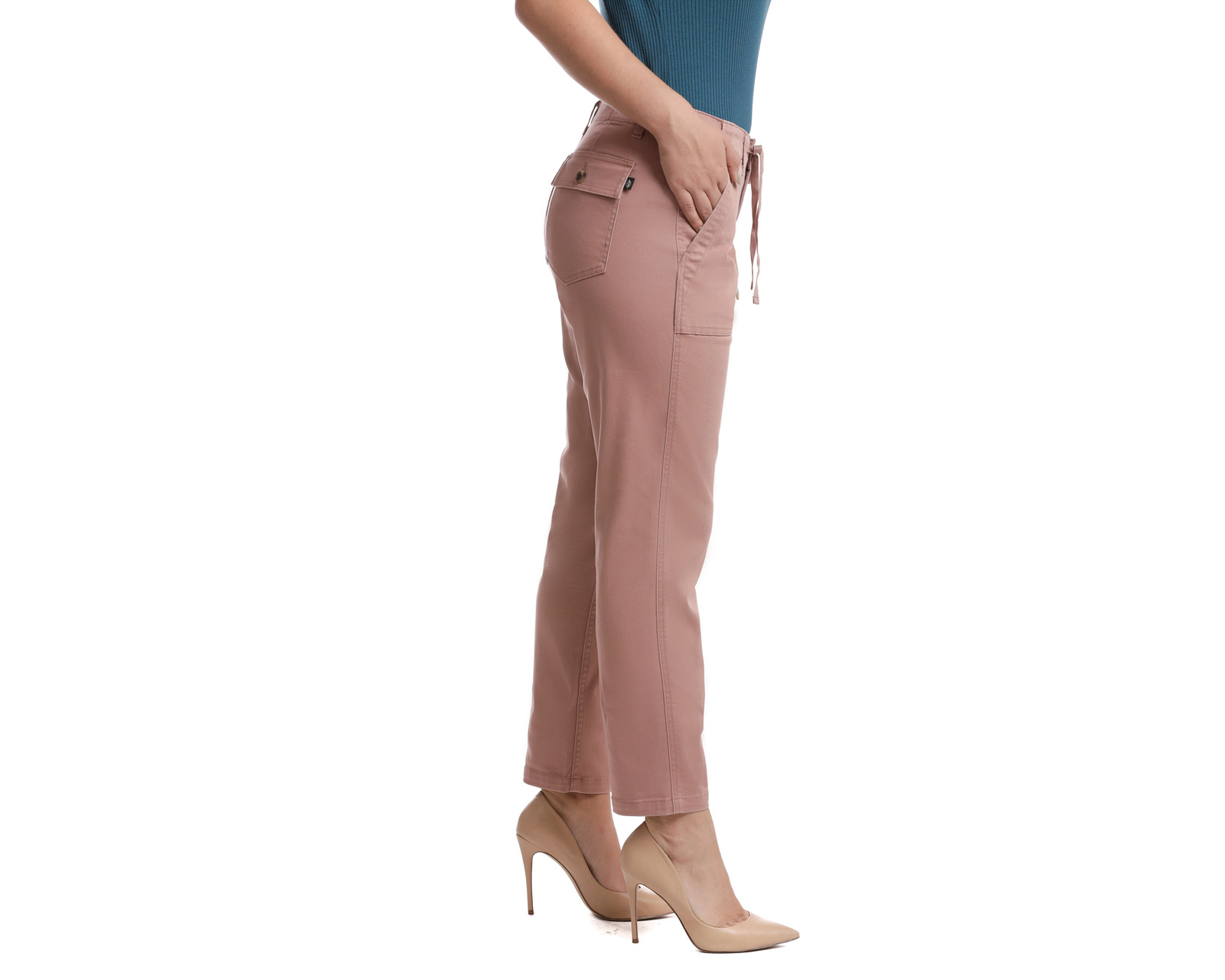 Foto 3 pulgar | Foto 2 | Pantalón Casual Dockers Utility Skinny Crop Rosa para Mujer