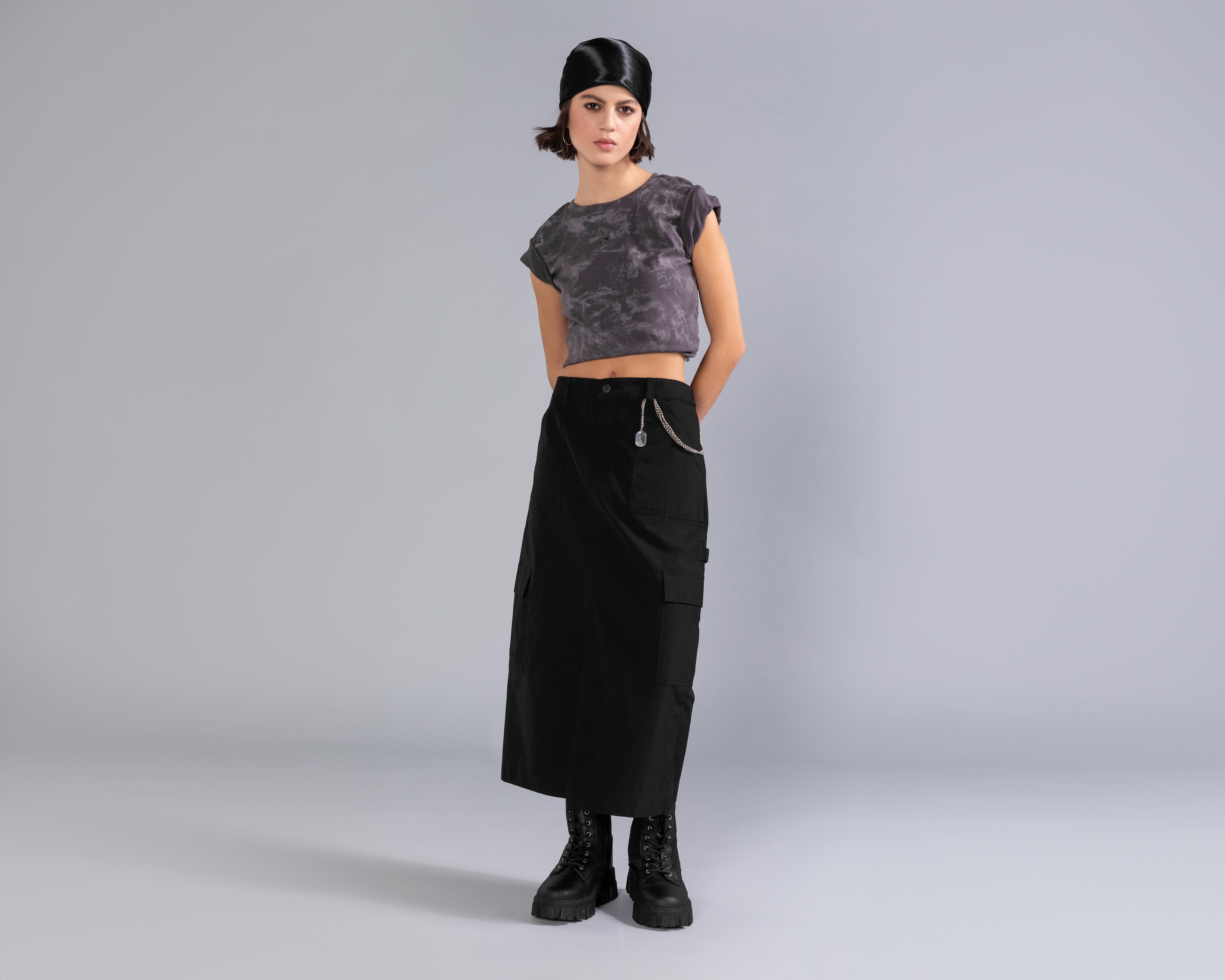 Falda Larga Strona Negra para Mujer