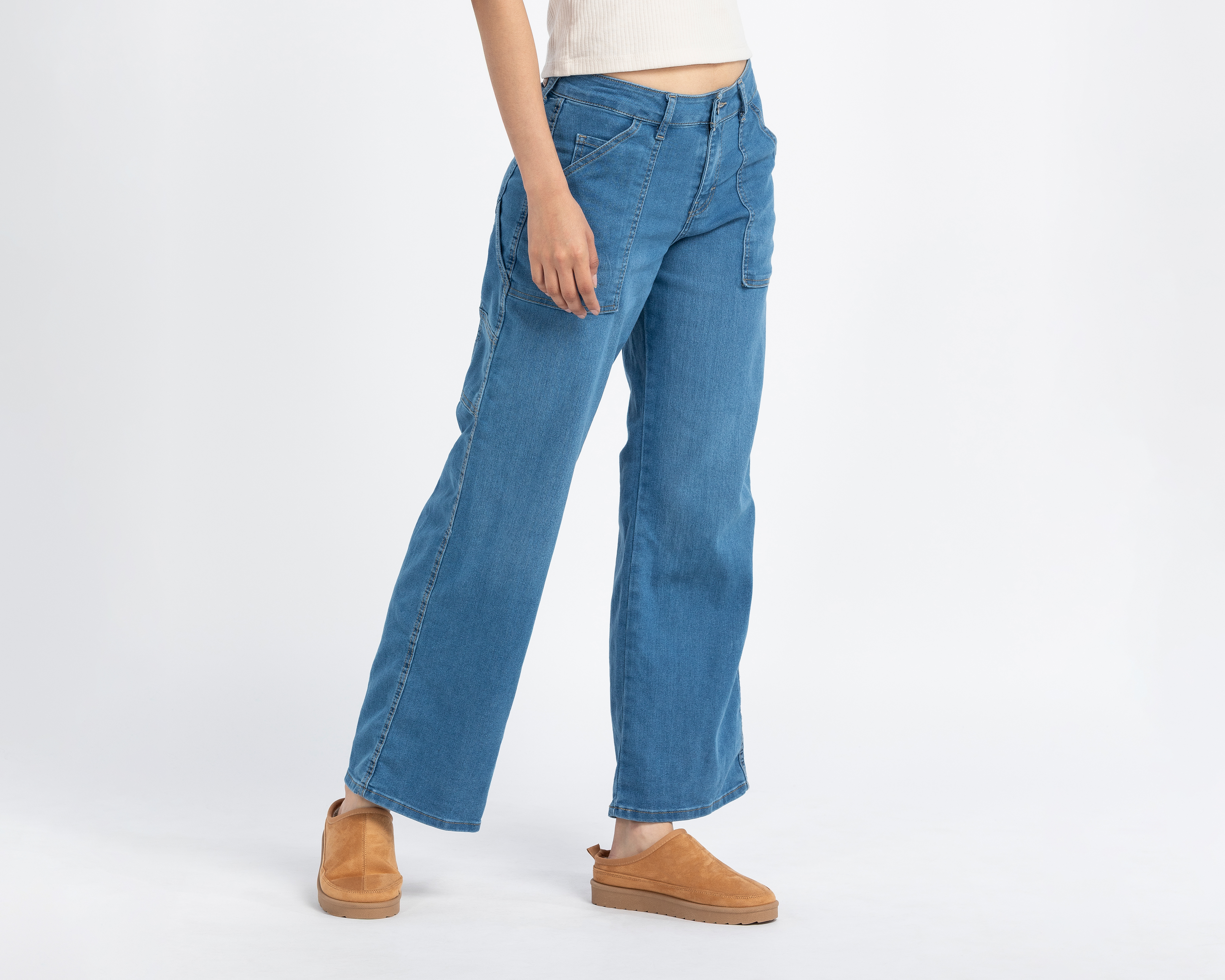 Jeans Wide Leg Refill para Mujer