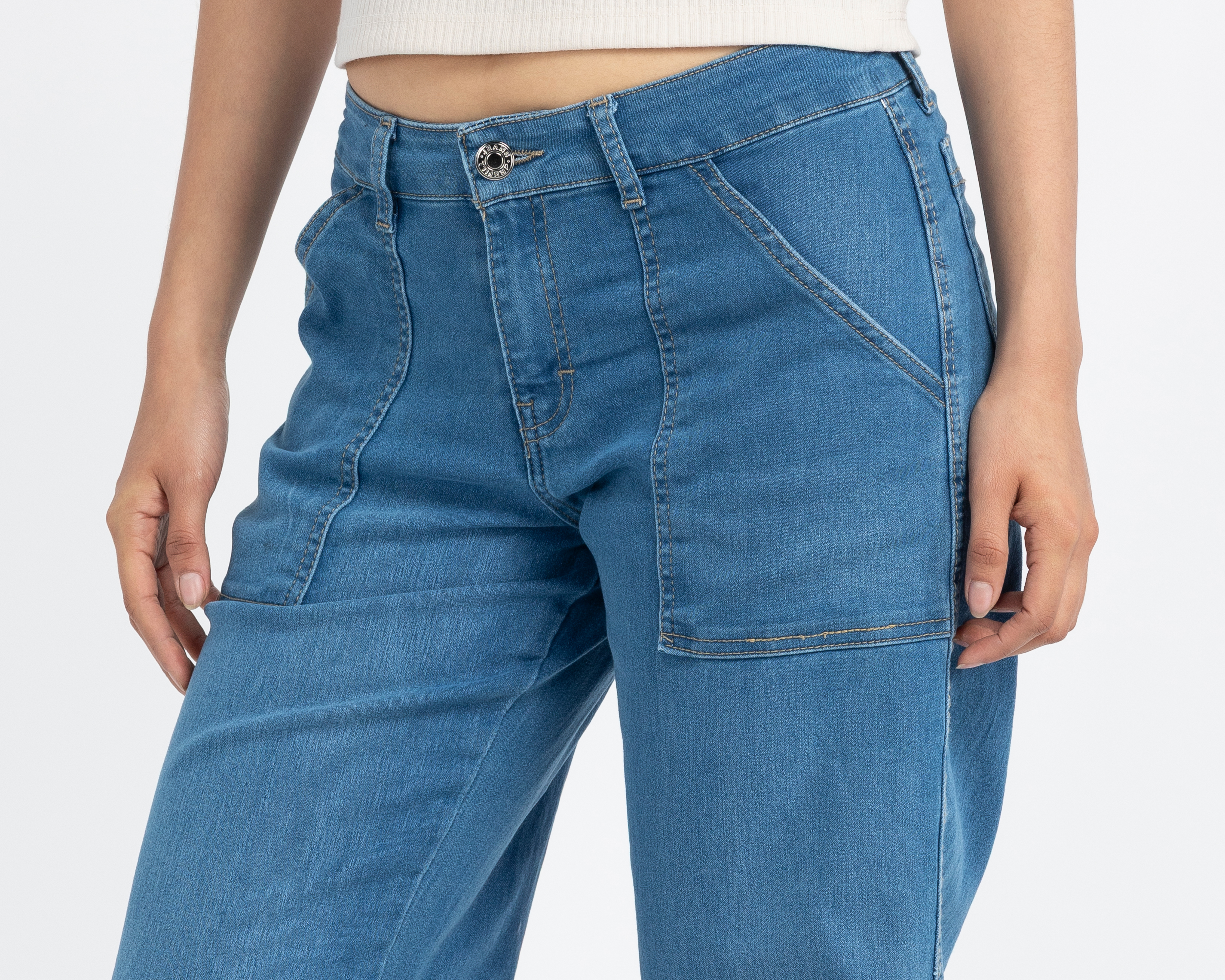 Foto 5 pulgar | Foto 4 | Jeans Wide Leg Refill para Mujer