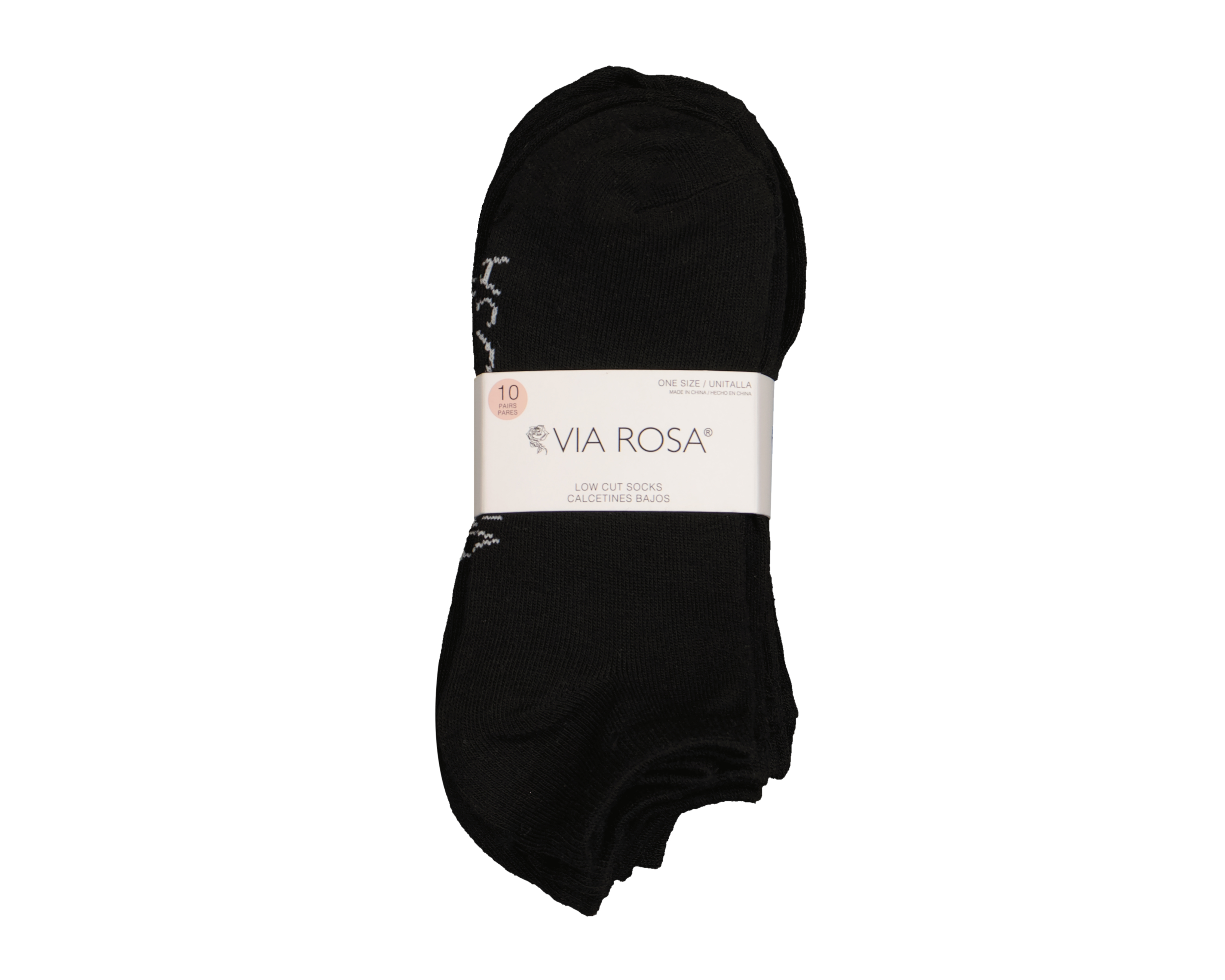 Foto 4 pulgar | Foto 3 | Calcetas Cortas Vía Rosa para Mujer 10 Pares
